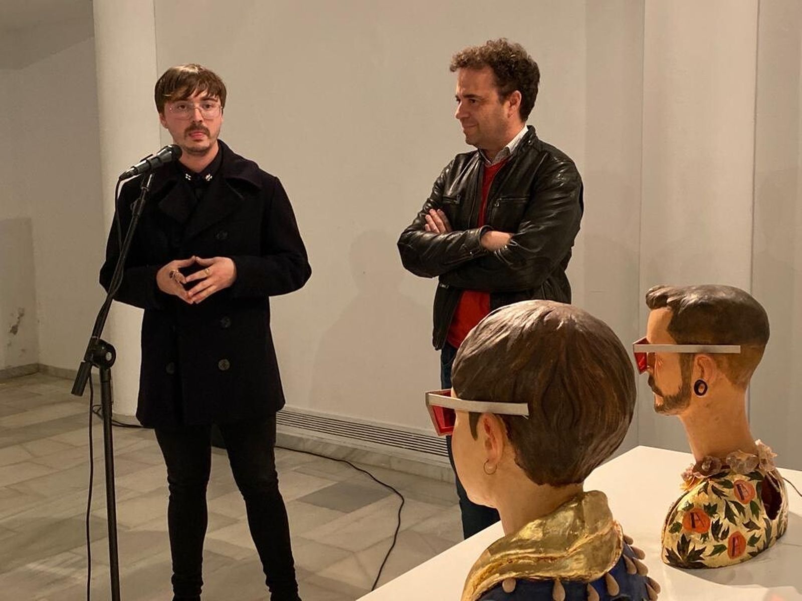 José Manuel López Vidal junto a Daniel Mantero en la inauguración de una de sus exposiciones.