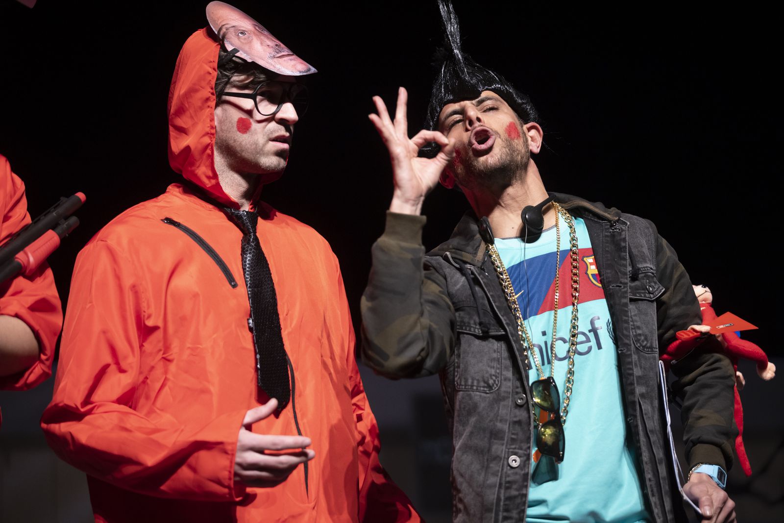 Imágenes de la actuación del cuarteto de Huelva "El plan Bellavista" en el Carnaval Colombino