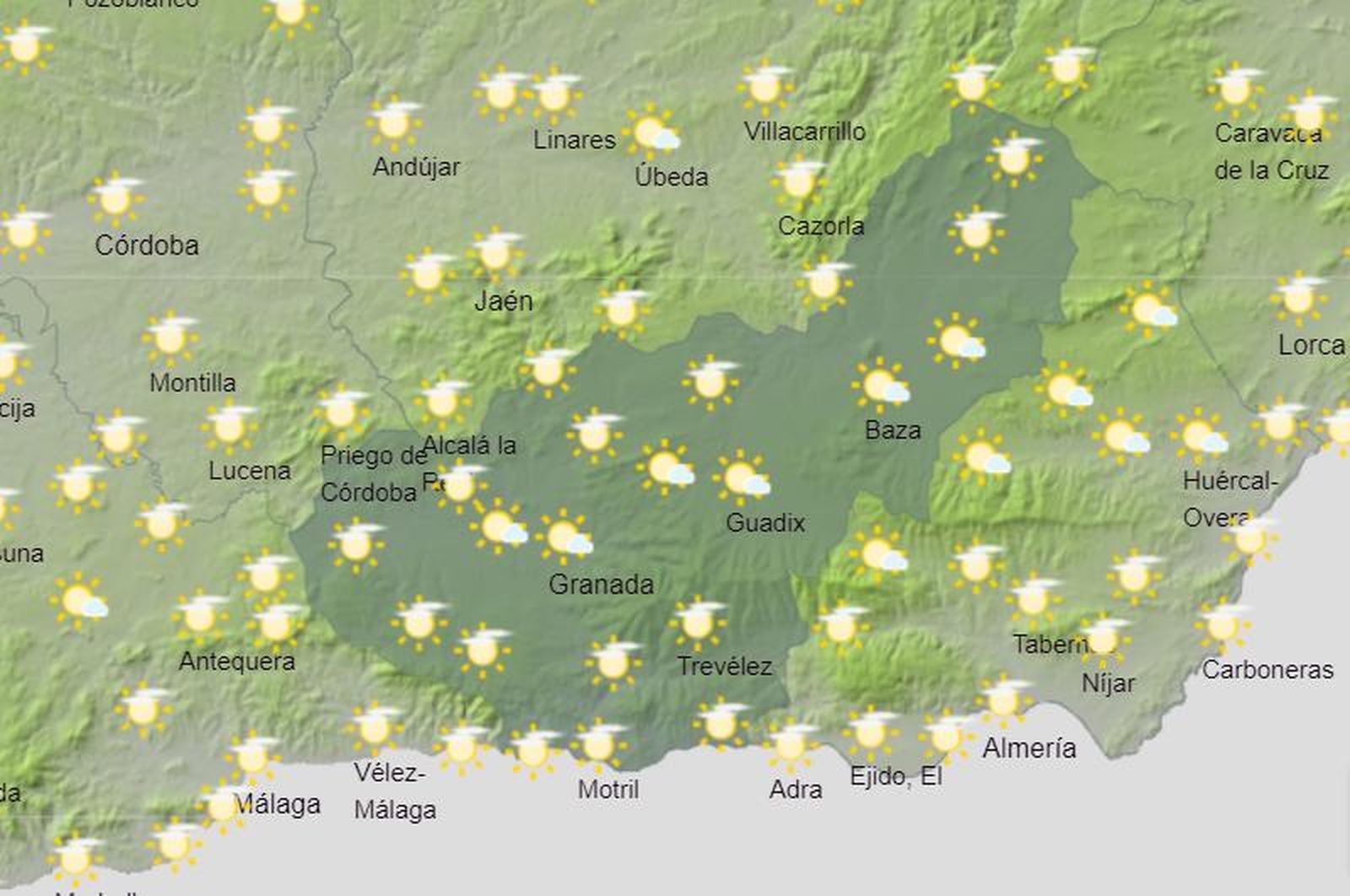 Tiempo en Granada |  Bajan las temperaturas para el fin de semana