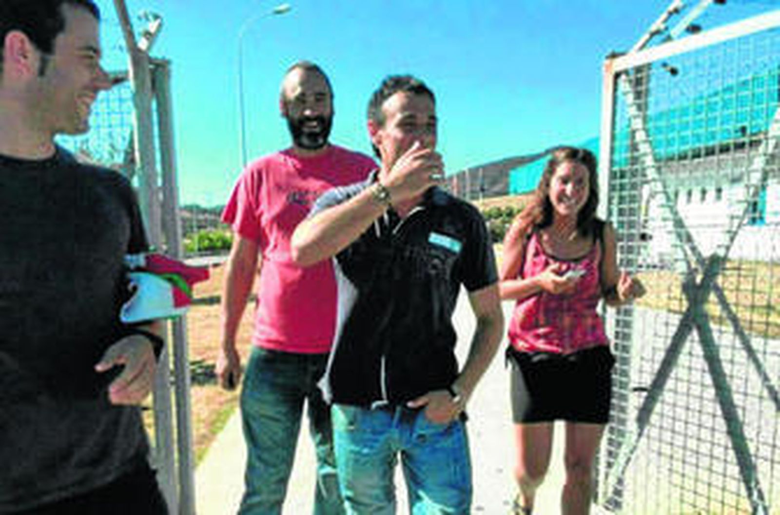 Andoni Beroiz, ayer a su salida de la prisión de Botafuegos.