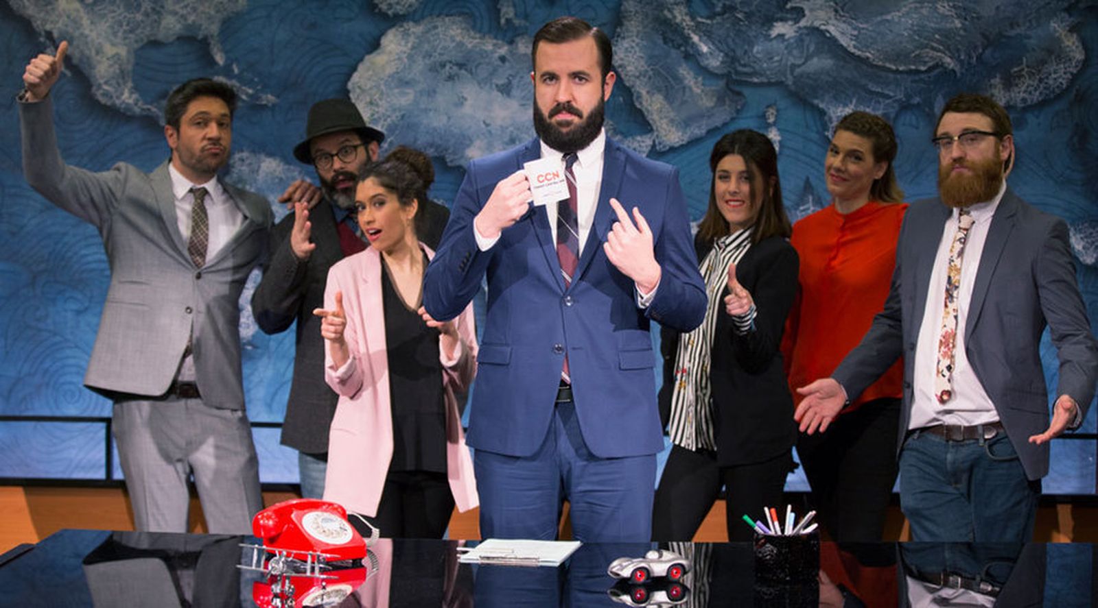 Antonio Castelo con sus colabores de 'CCN' como Manuel Burque, Miguel Iríbar o Valeria Ros.