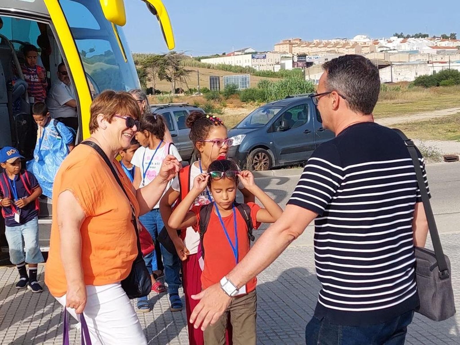 Llegada de los primeros niños a Chiclana.