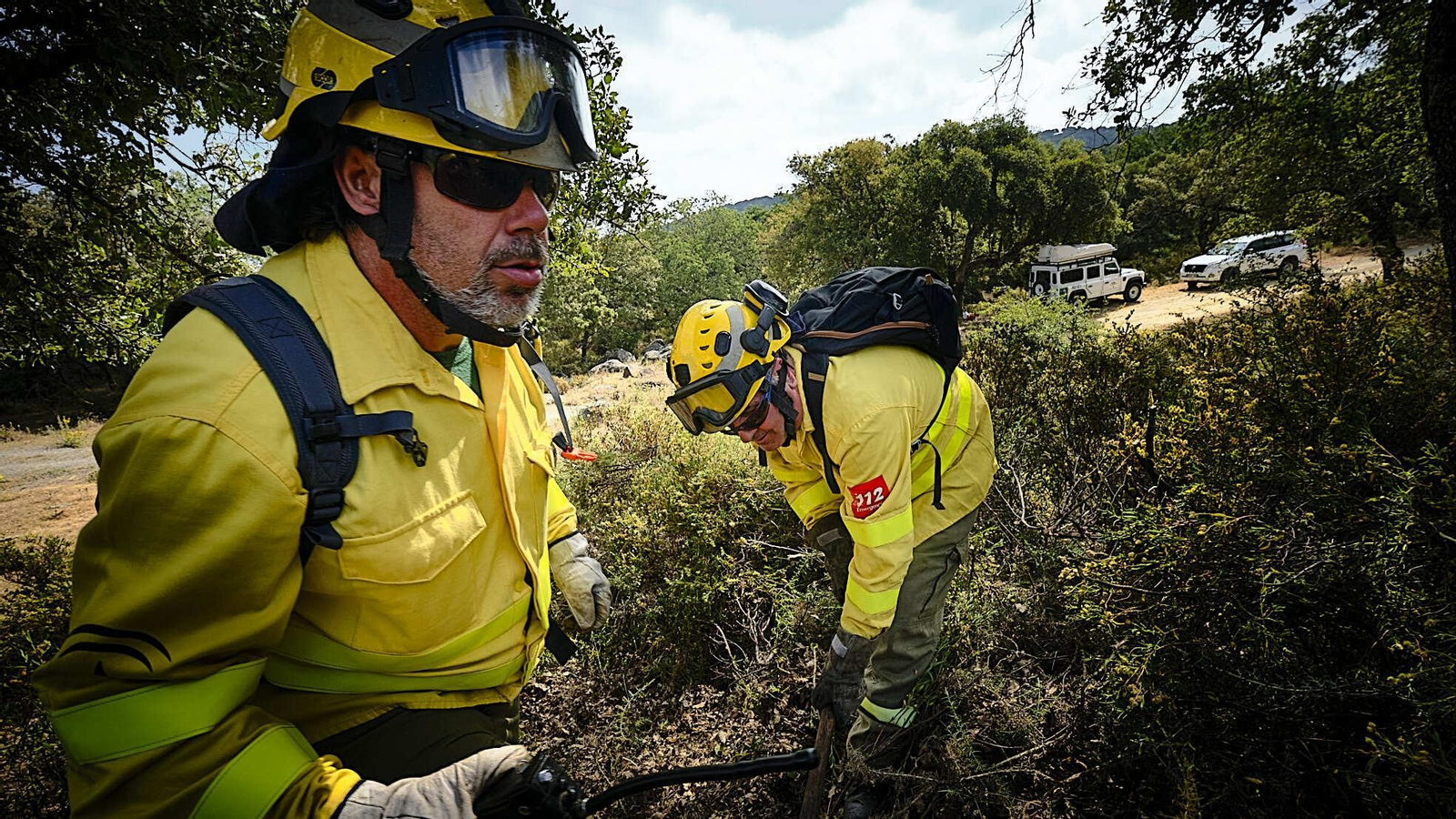 Simulacro de incendio del CEDEFO de Algodonales.