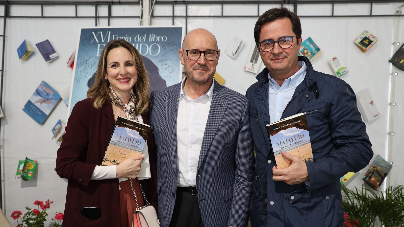 Federico Cabello de Alba con Francisco Góngora y Elena Gómez.