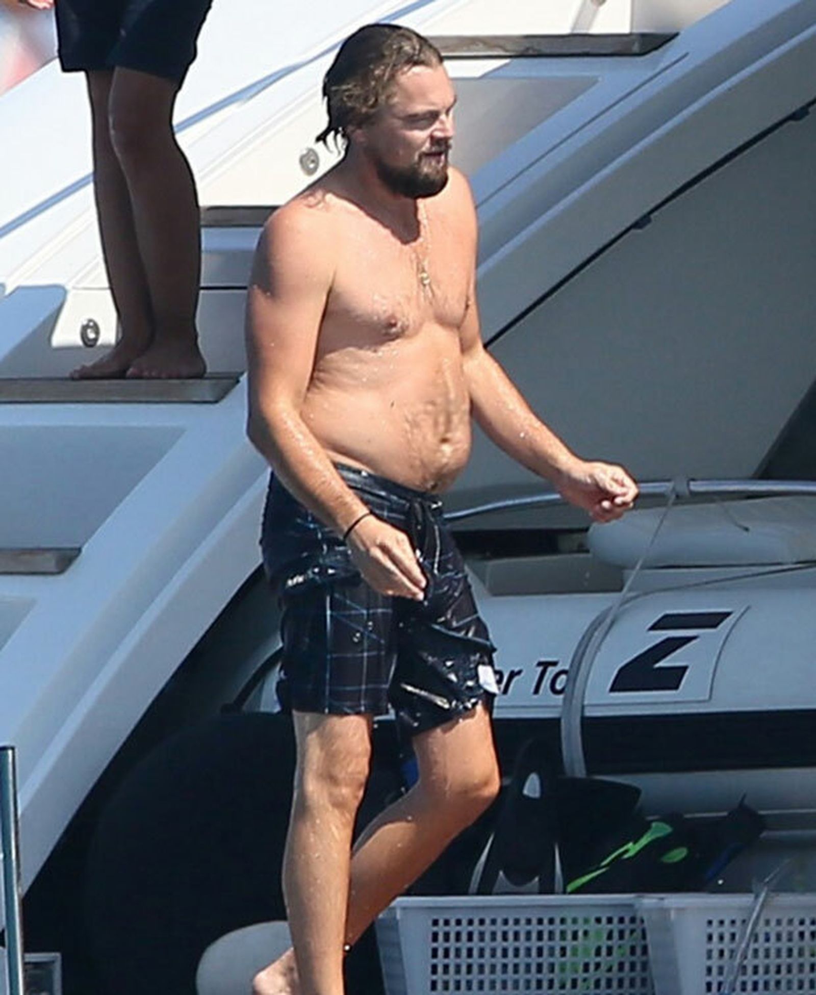 Leonardo Di Caprio con unos kilos de más.