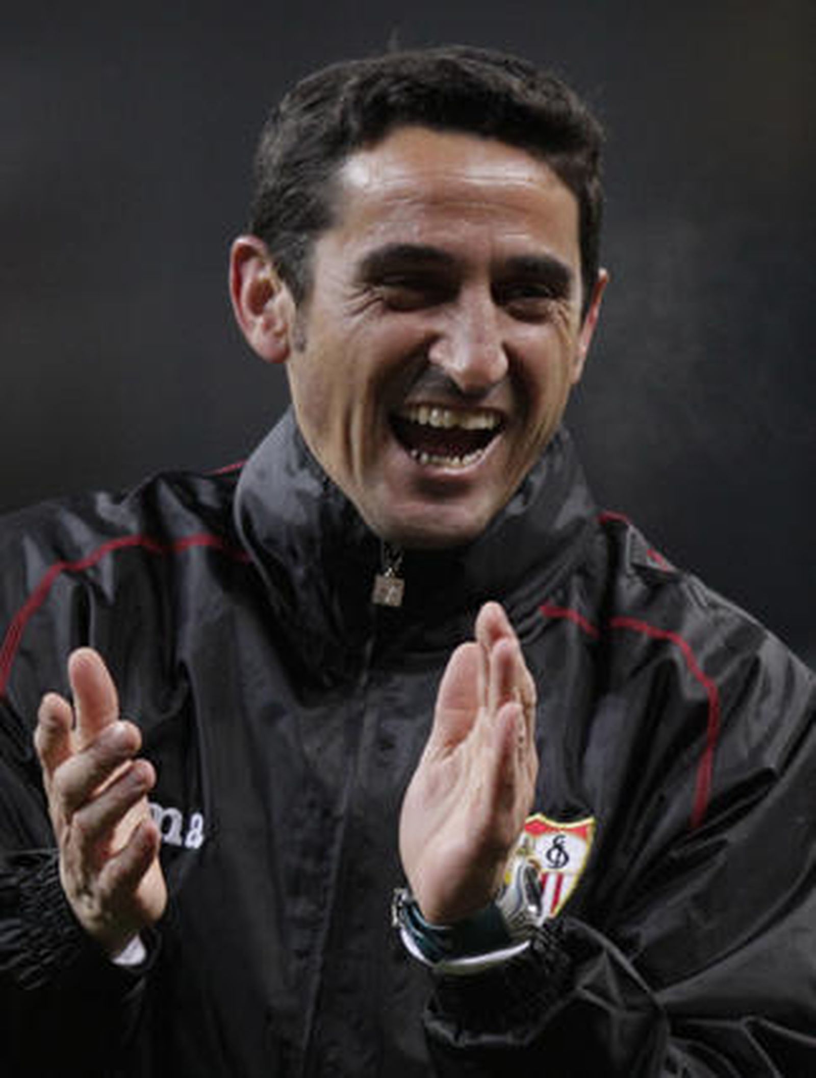 Jiménez se carcajea durante el entrenamiento en Moscú.

Foto: Antonio Pizarro