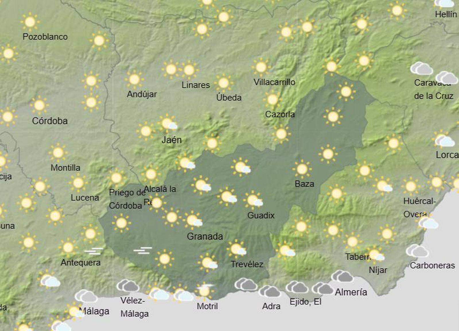 La provincia de Granada vuelve a superar los 30 grados en un otoño muy caluroso