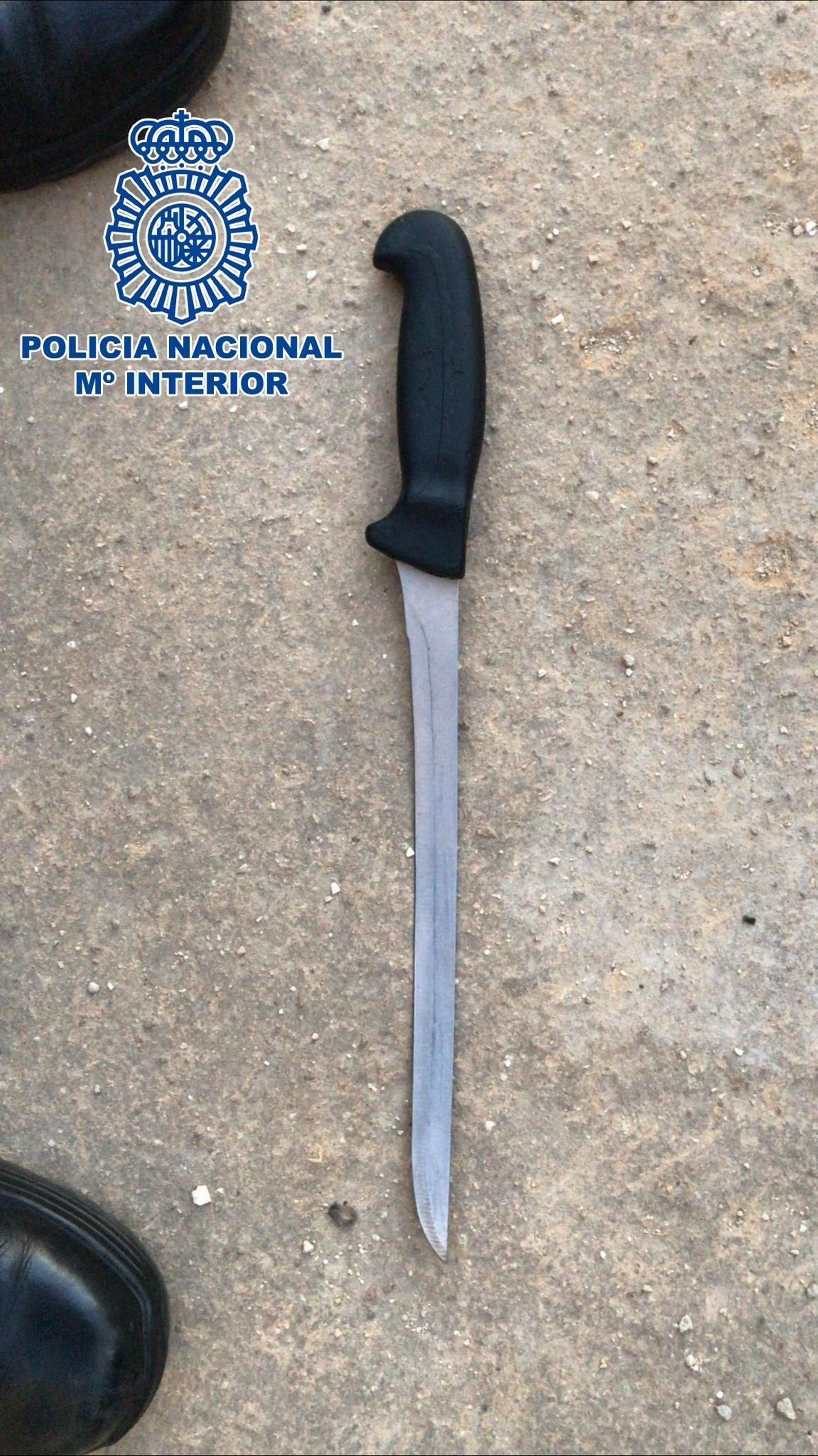 Cuchillo jamonero intervenido.