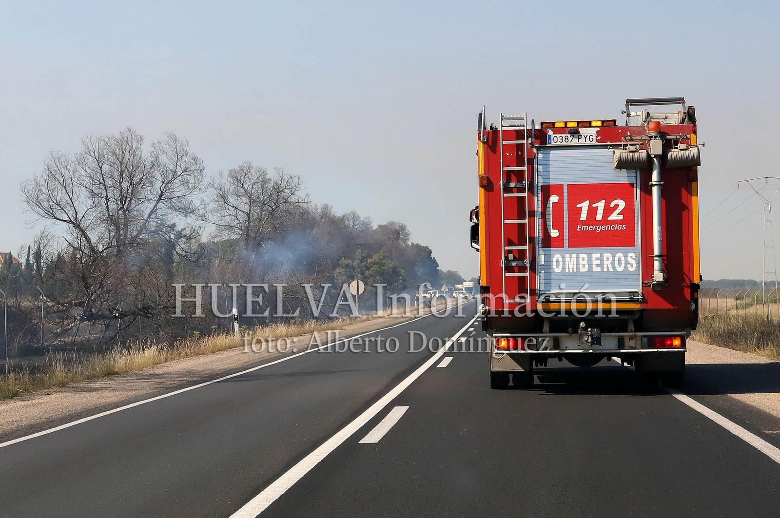 Imágenes del incendio en Doñana