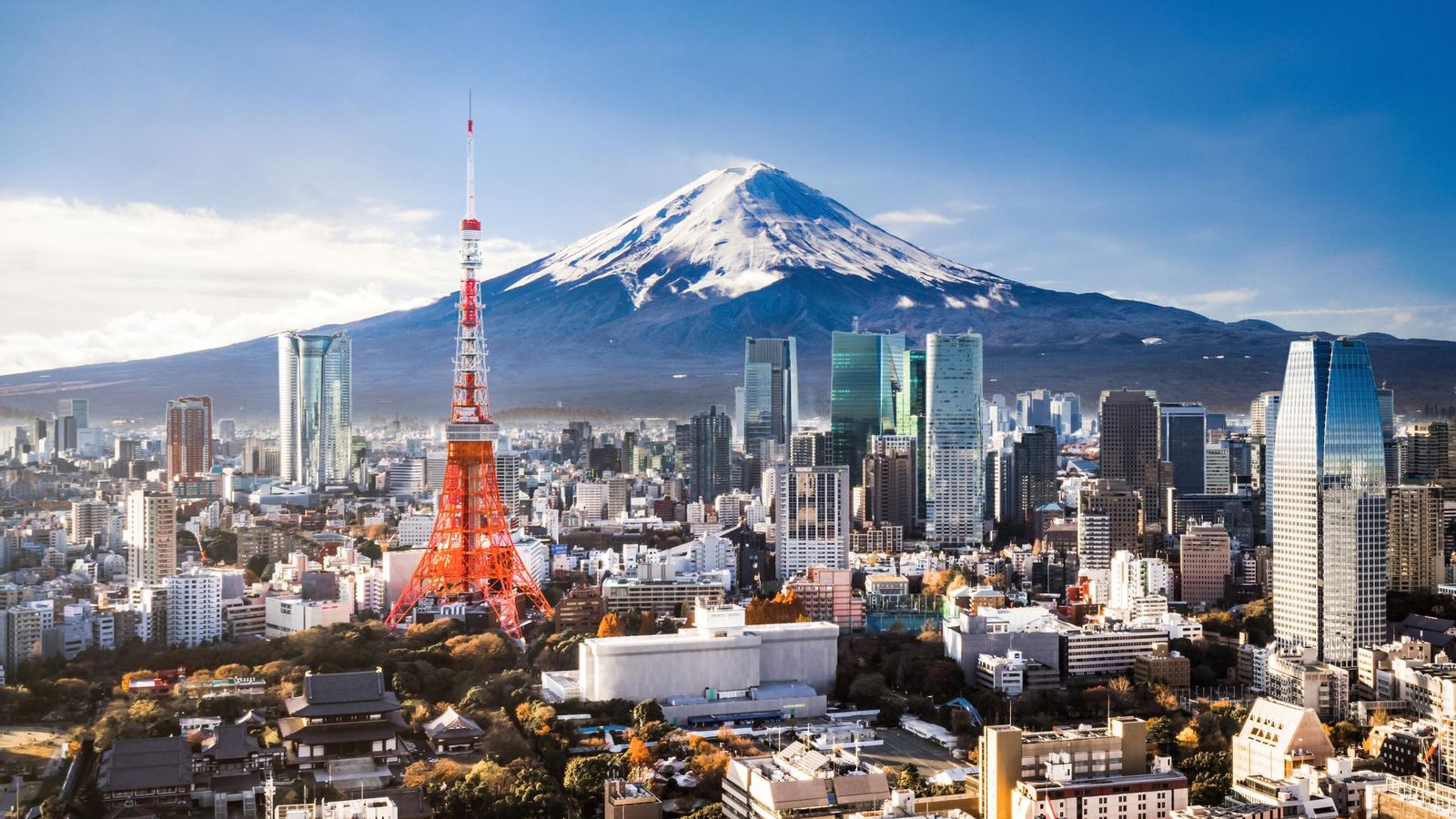 Tokio, con el monte Fuji al fondo.