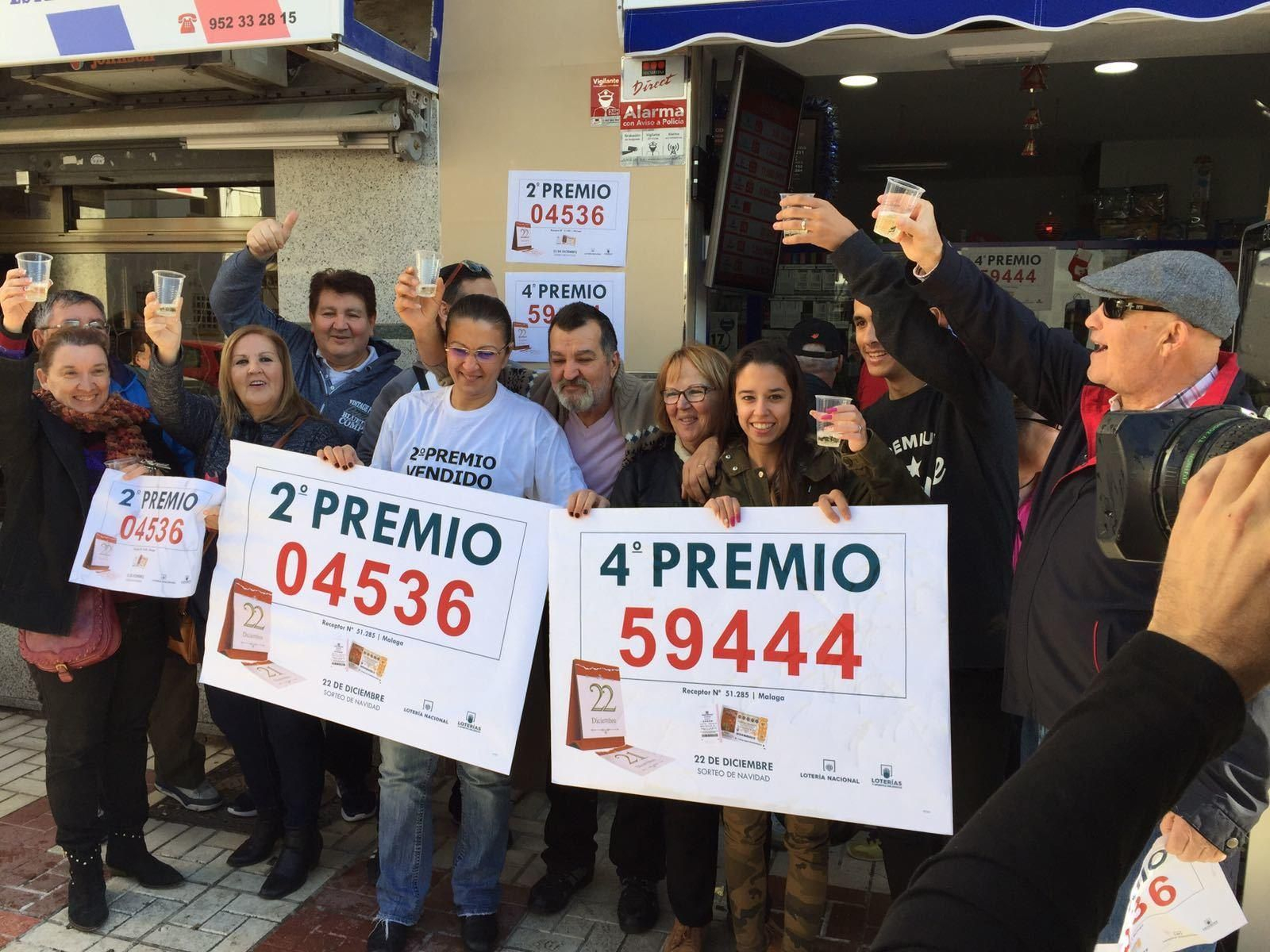 Los premiados en la Lotería de Navidad en Málaga
