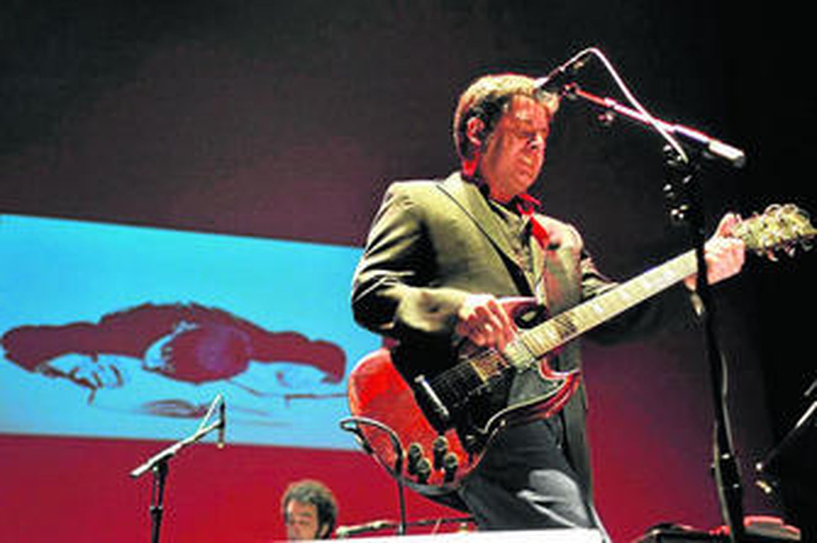 José Ignacio Lapido, durante la actuación.