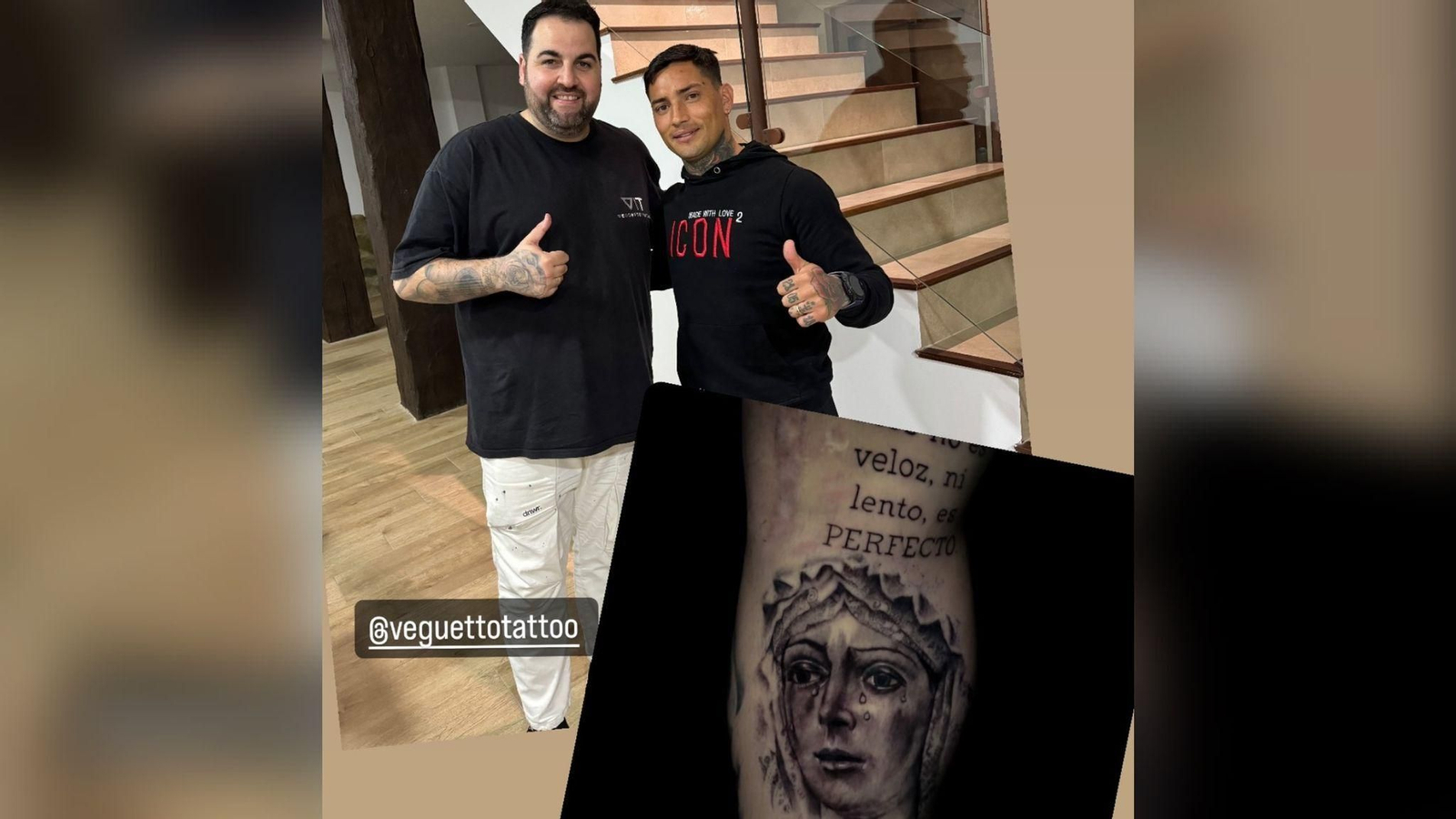 Chimy Ávila se tatúa la Esperanza Macarena en plena Semana Santa.