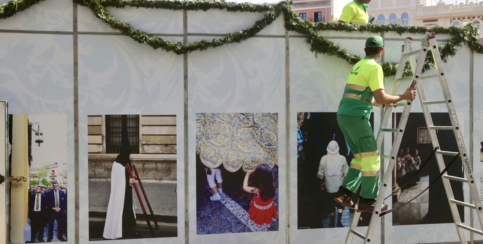 El montaje de los palcos.