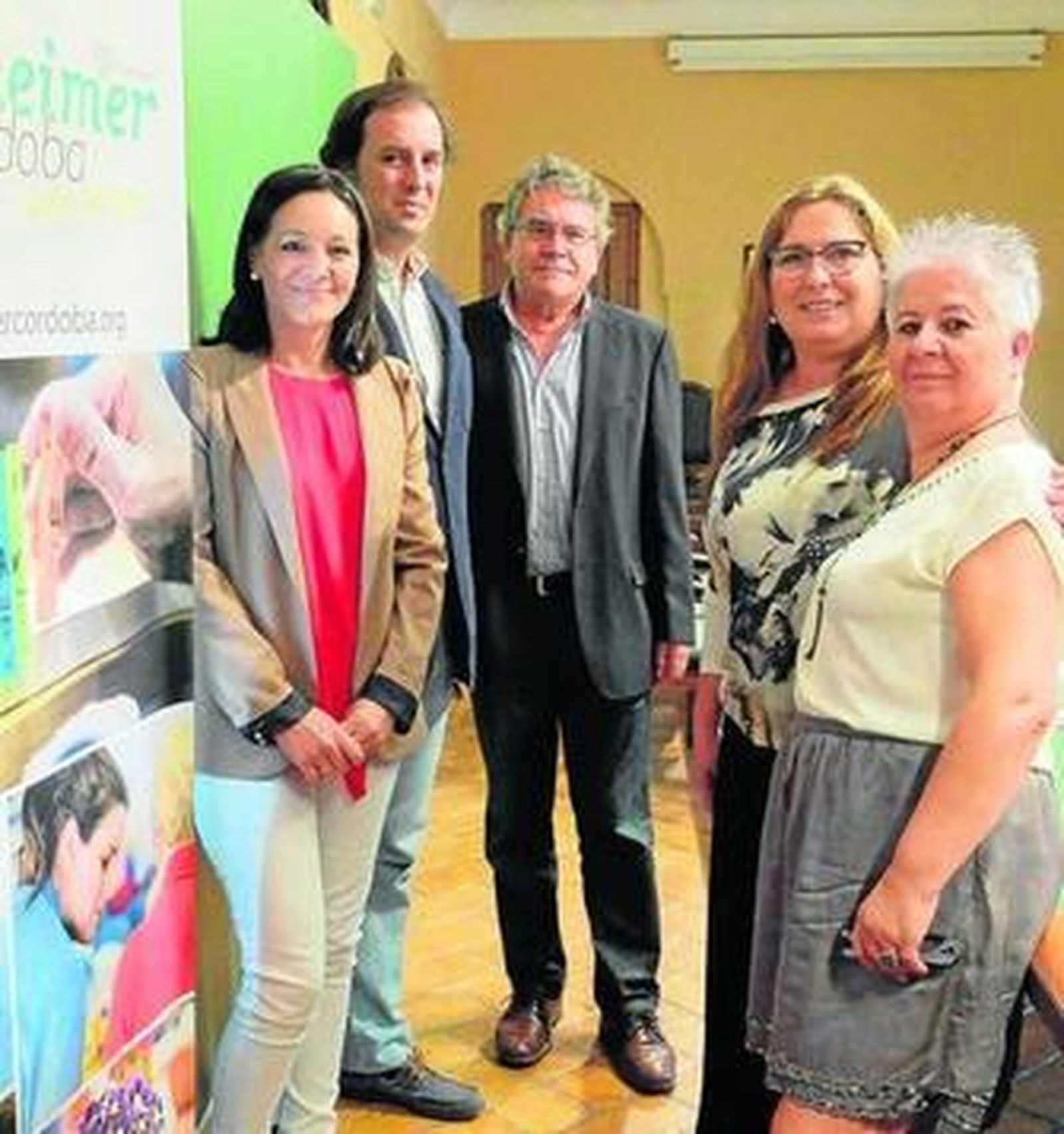 Rafaela Crespín, junto a Eduardo Agüera, María Ángeles Luna y Ascensión Gómez.