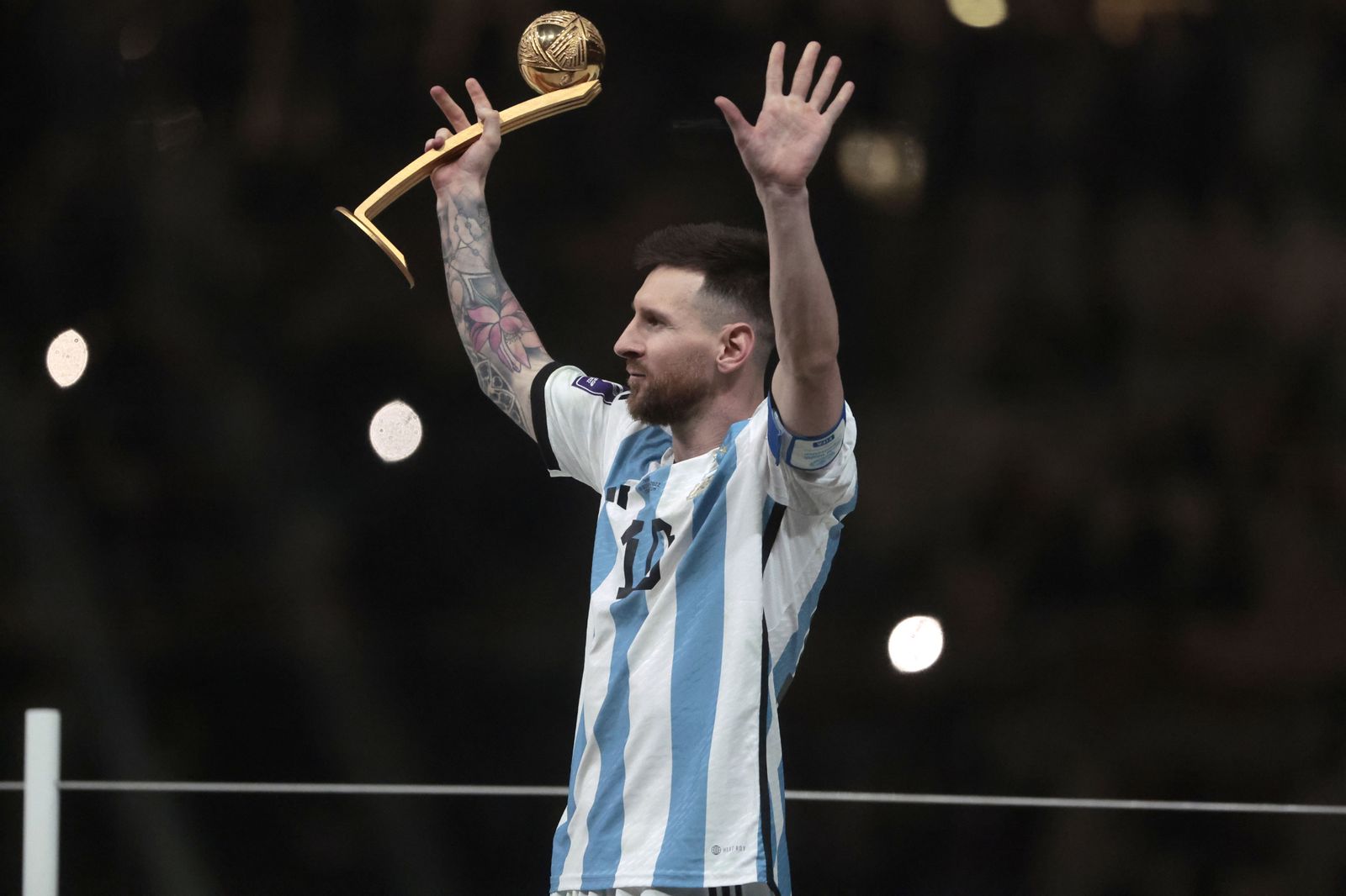 Las fotos de Messi con la Copa del Mundo