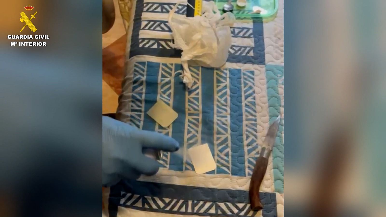 Material incautado en la operación.