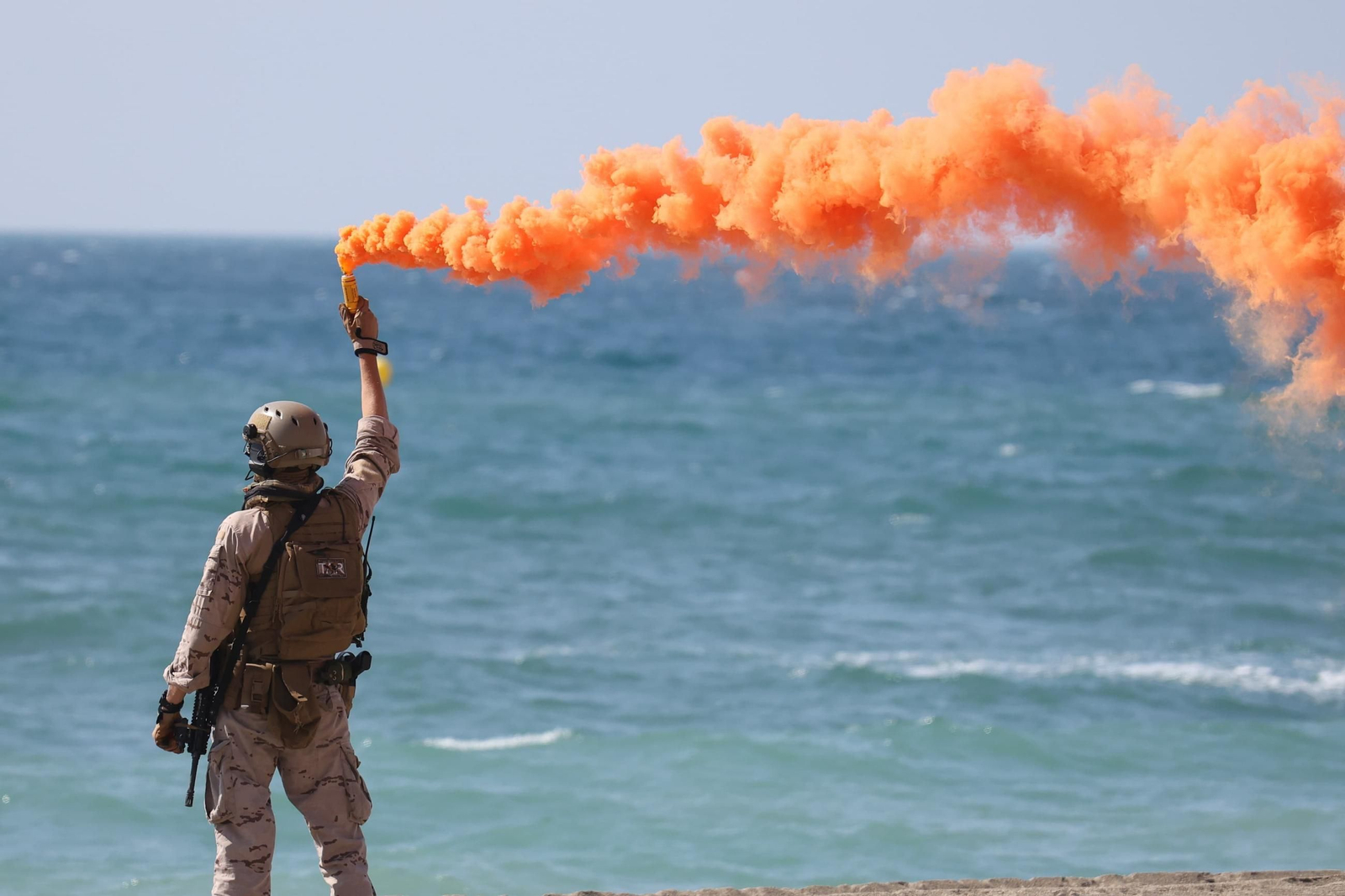 Las fotos del desembarco anfibio en La Malagueta