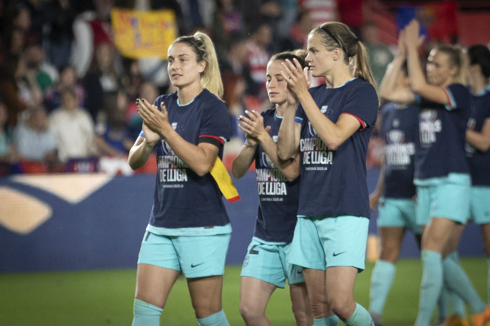 Las imágenes de la celebración del FC Barcelona en Los Cármenes