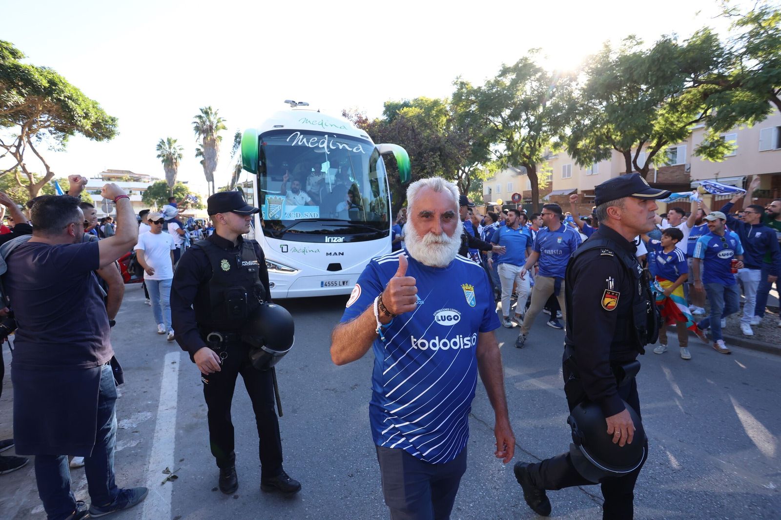Así ha sido el recibimiento al Xerez CD en los aledaños de Chapín para el derbi