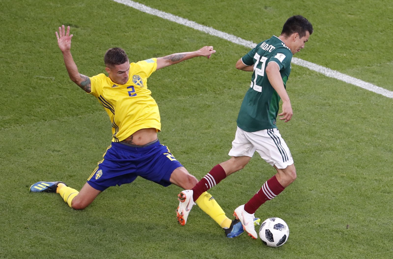 Las imágenes del México-Suecia