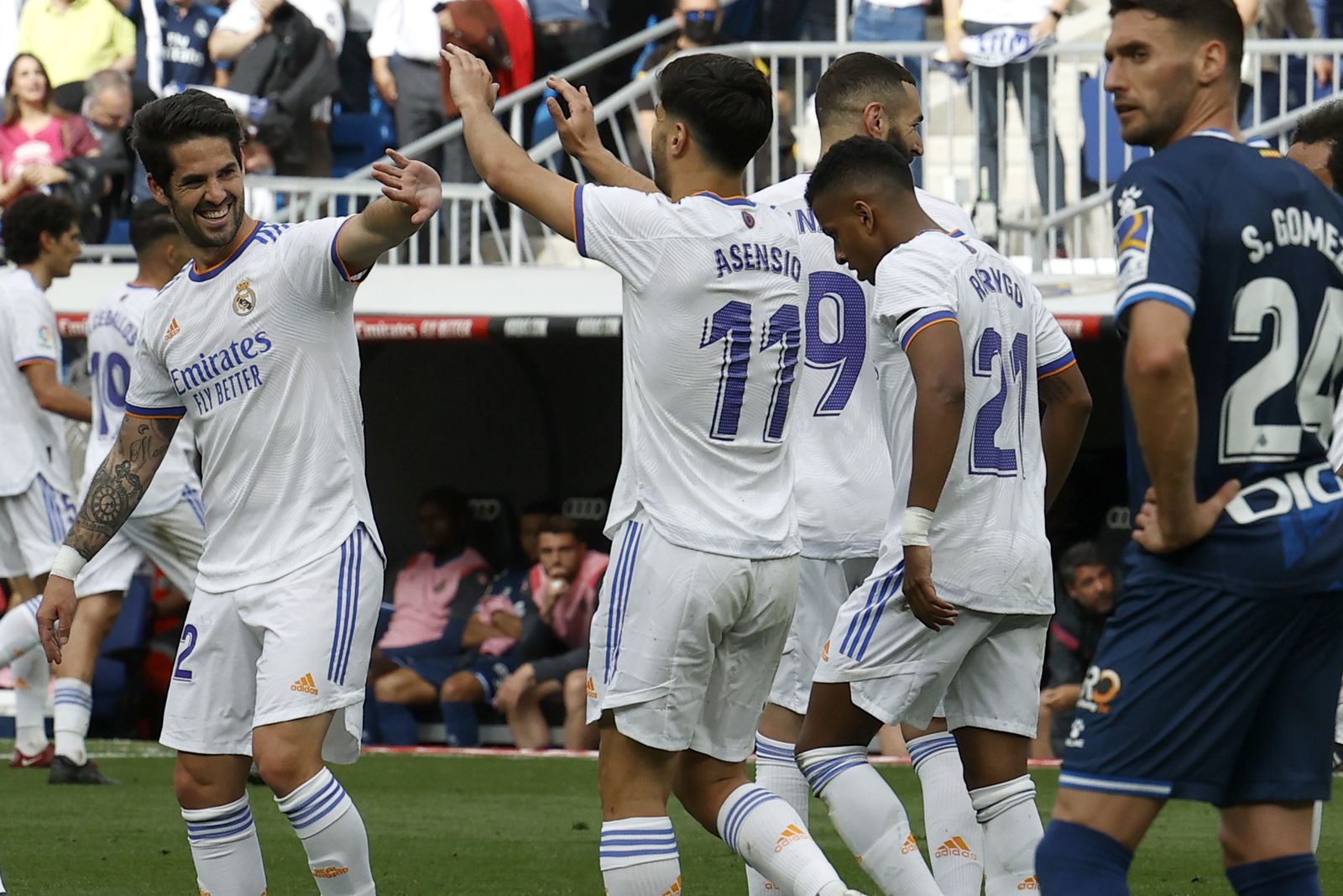 Victoria del Real Madrid y celebración del título de Liga