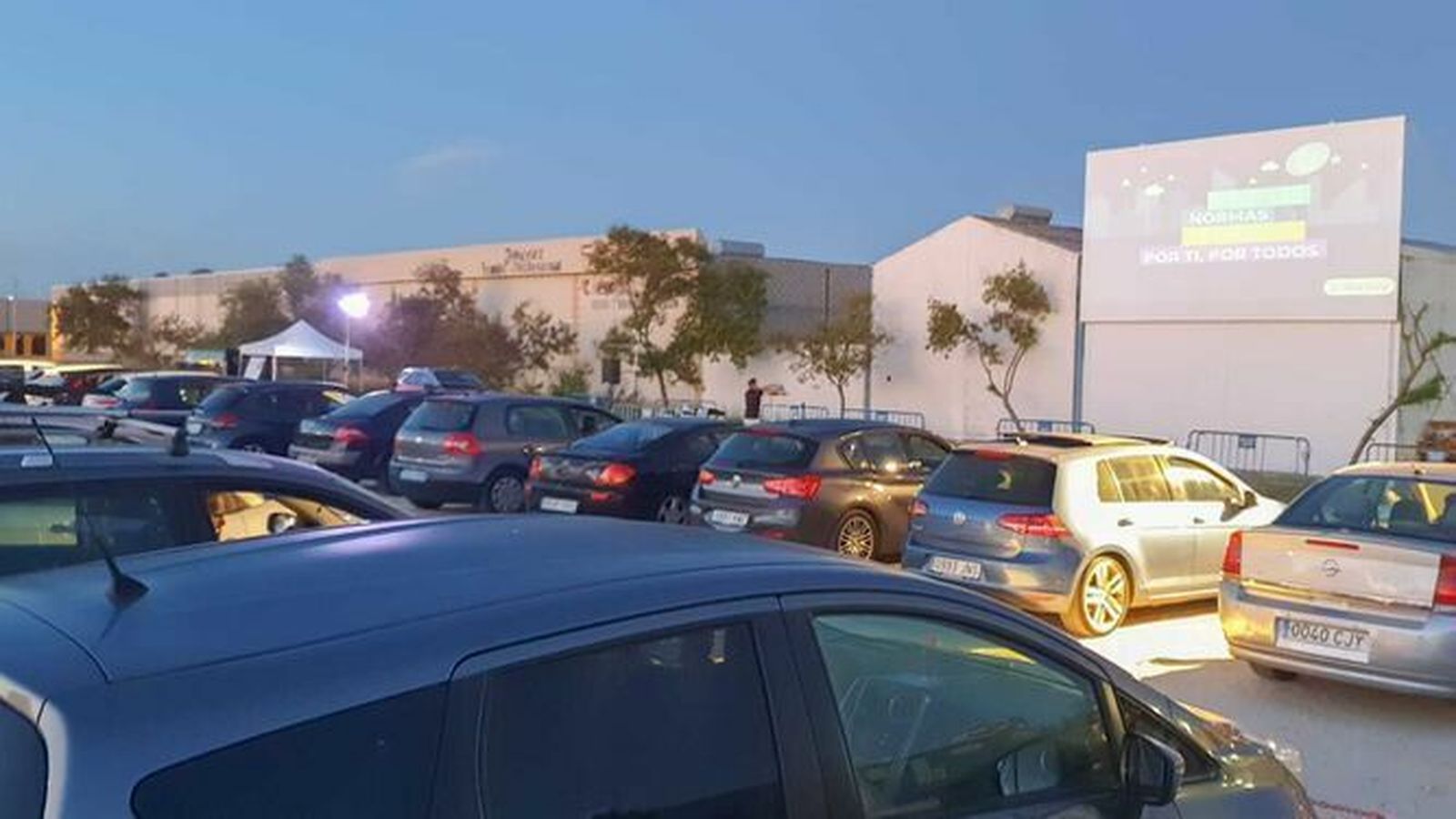 Recinto ferial de las Albinas donde se proyectan las películas.