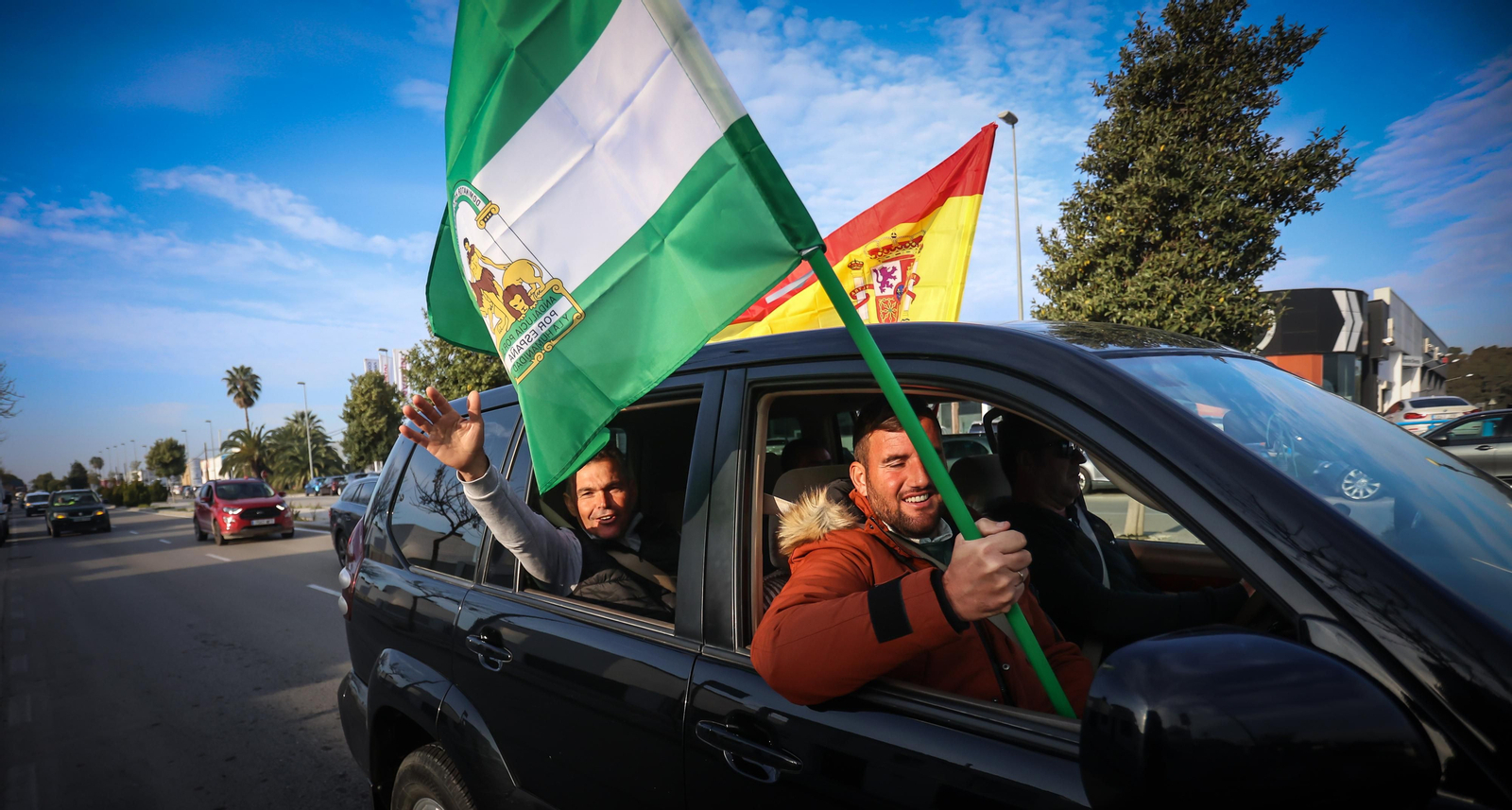 Jerez colapsado por la protesta de agricultores vy ganaderoa