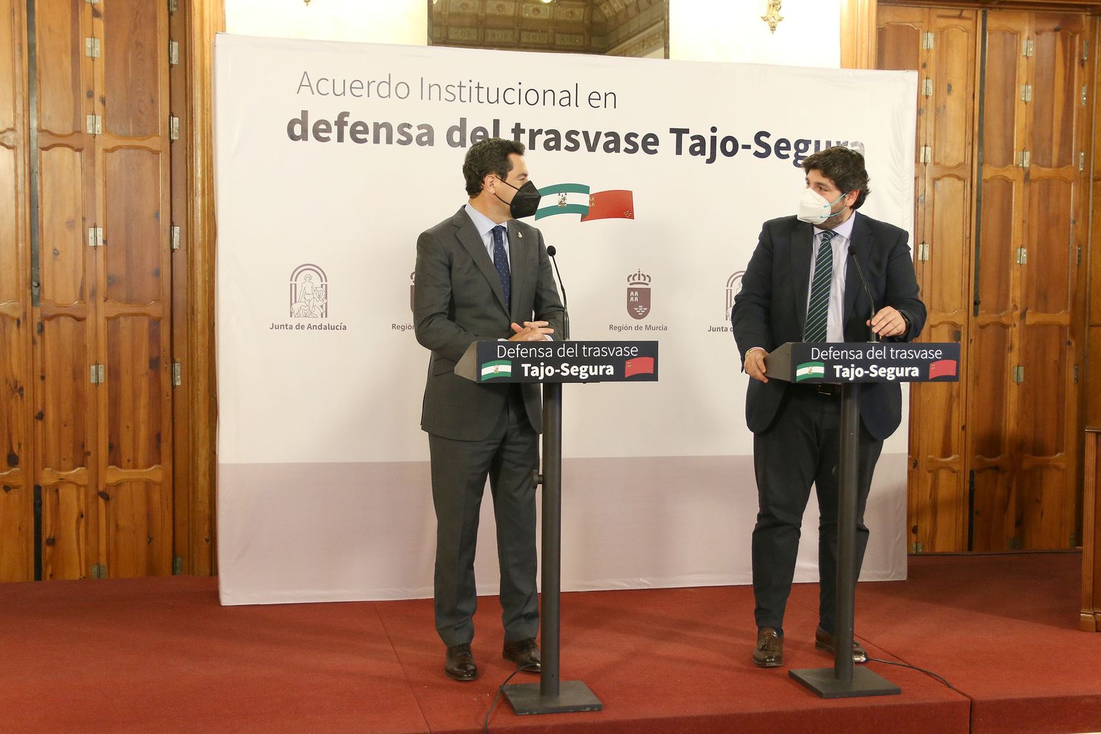 Fotogalería del acuerdo entre Andalucía y Murcia para la defensa del Trasvase Tajo-Segura