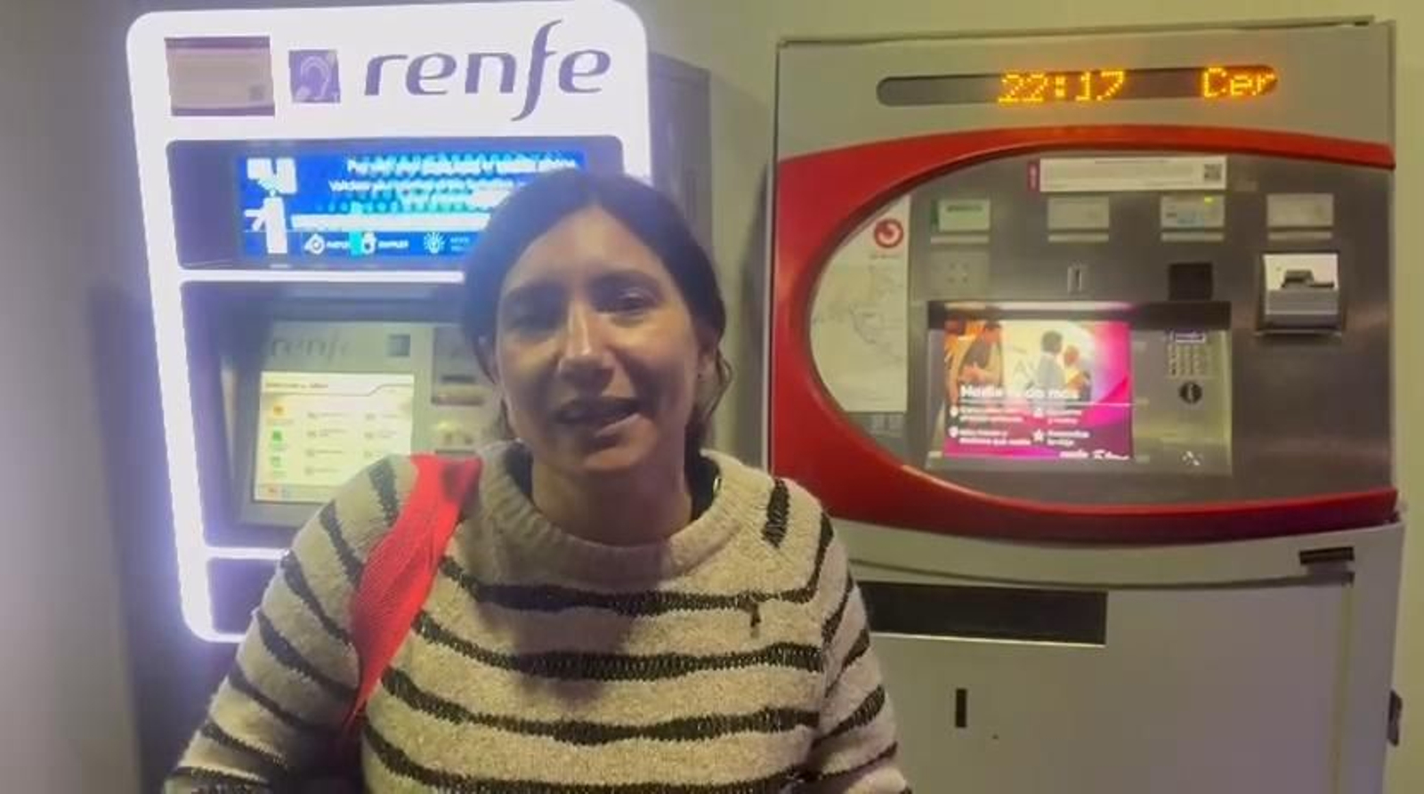 Almudena Carballedo, pasajera afectada del tren Huelva-Sevilla.