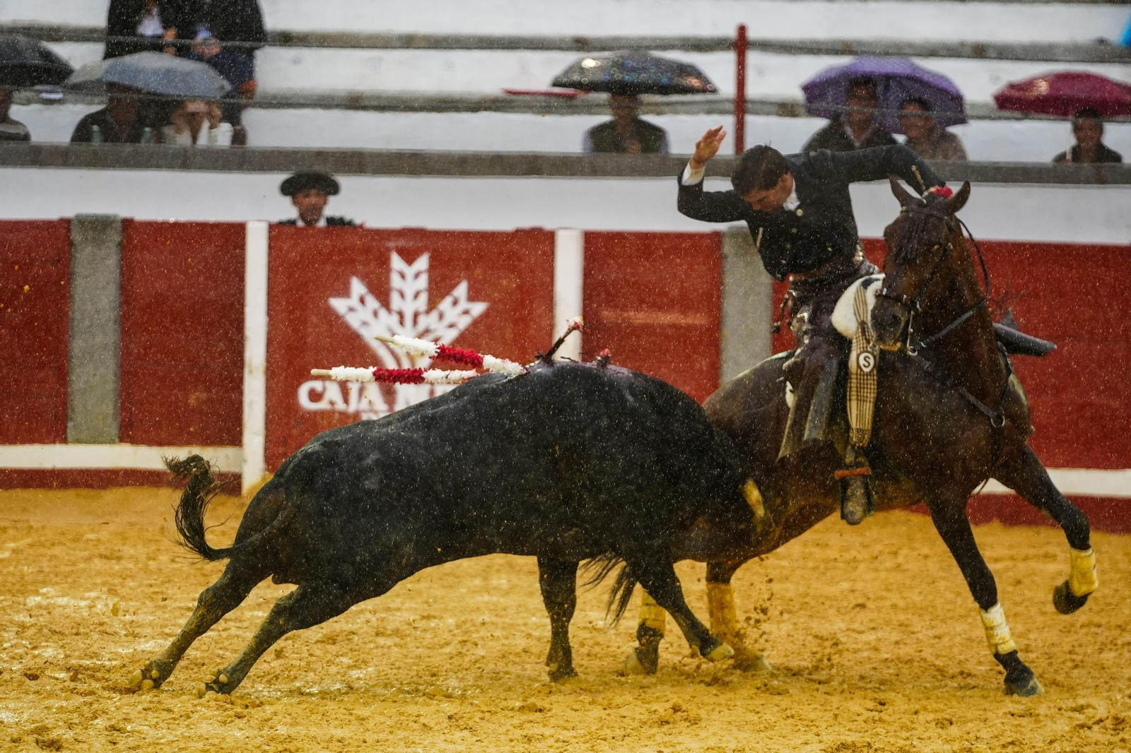 La corrida de rejones de la Feria de Pozoblanco, suspendida por la lluvia