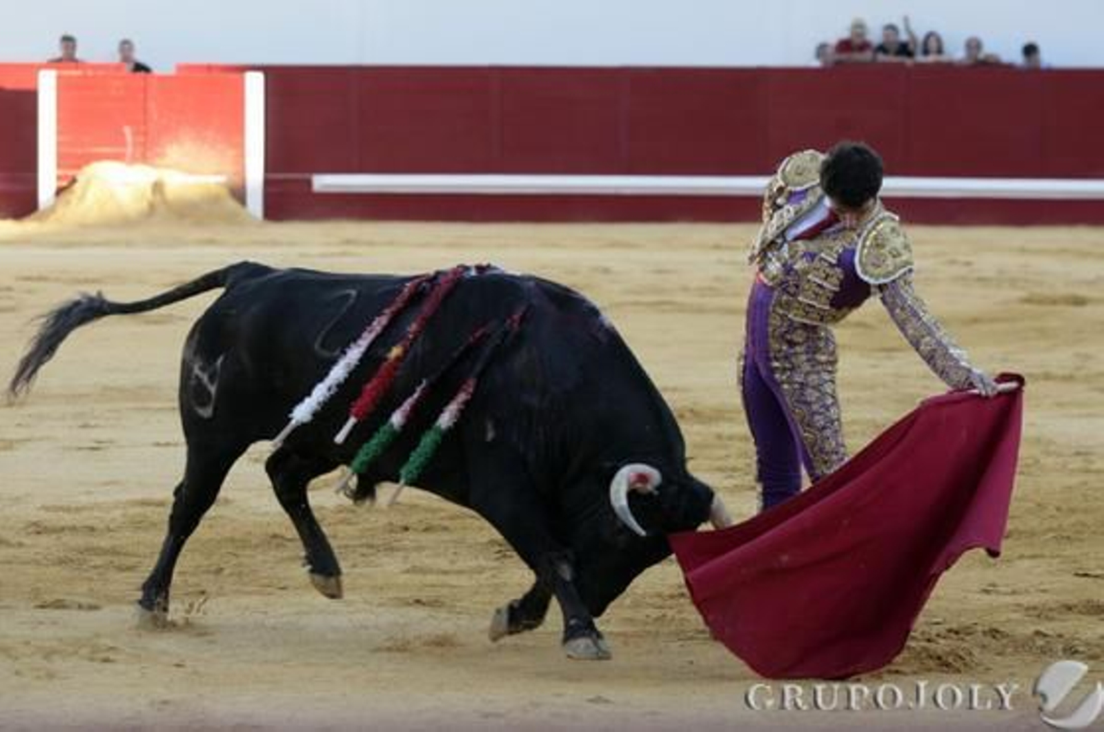 El torero Luis Vilches durante la faena.

Foto: Juan Carlos Muñoz