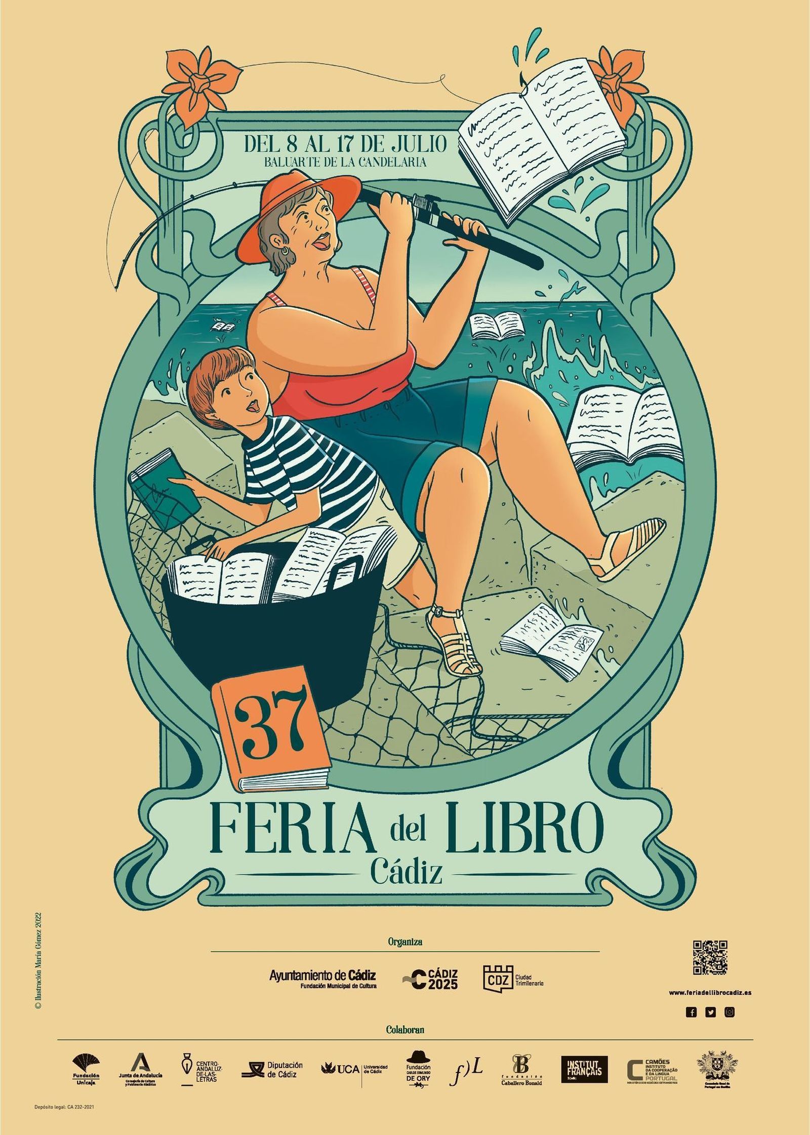 Cartel de la Feria del Libro de Cádiz de este año.