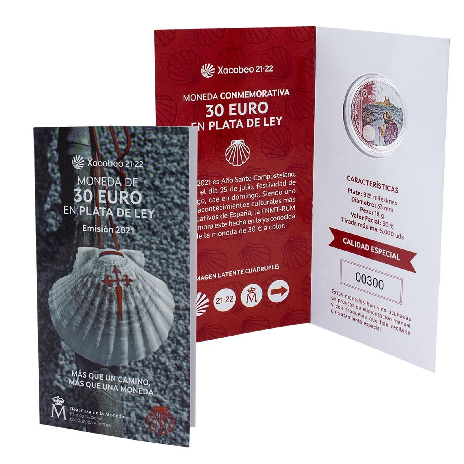 El estuche numerado de la moneda El estuche numerado de la moneda