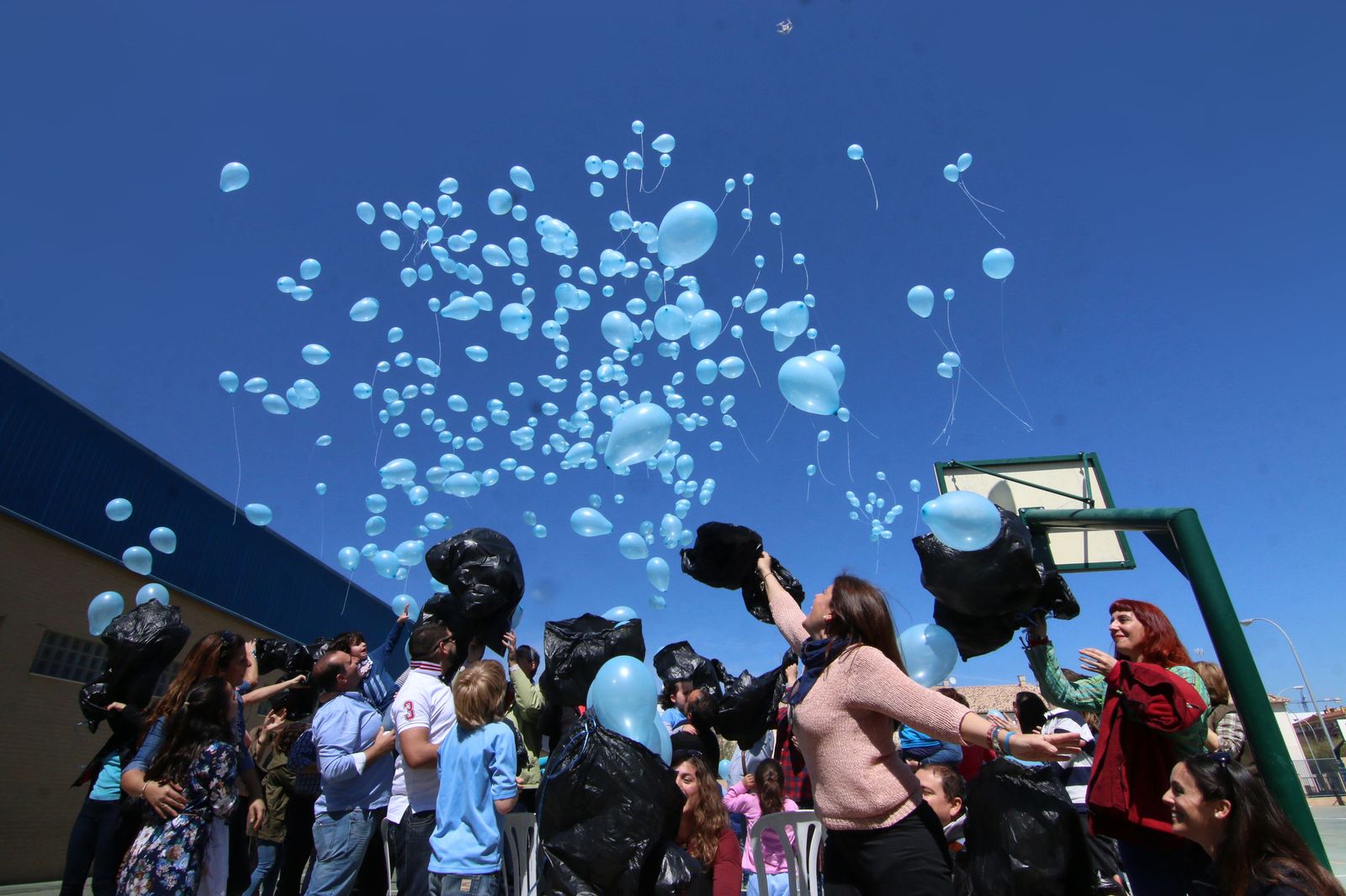 Suelta de globos en una celebración anterior.