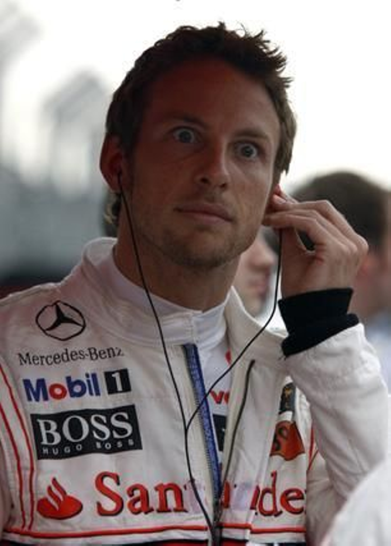 Jenson Button, sorprendido antes de la carrera. (FOTOS: AFP/Reuters/EFE)