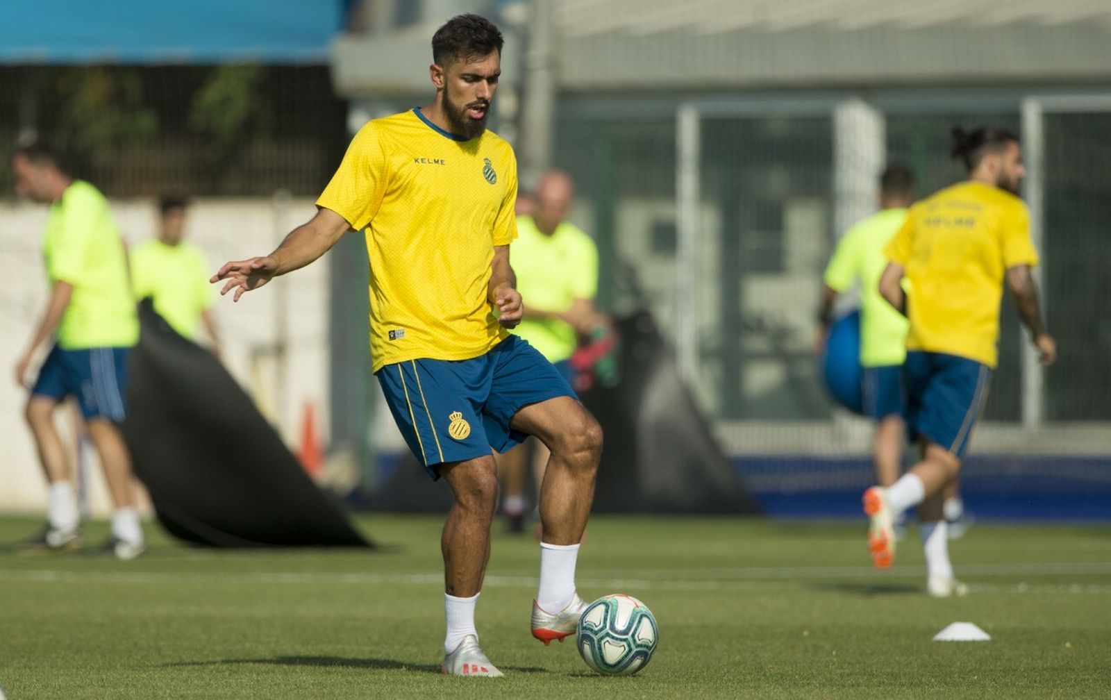 Borja Iglesias, en la pretemporada con el Espanyol.