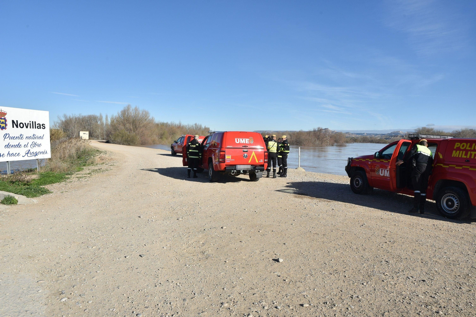 Imágenes de la crecida del río Ebro a su paso por Zaragoza