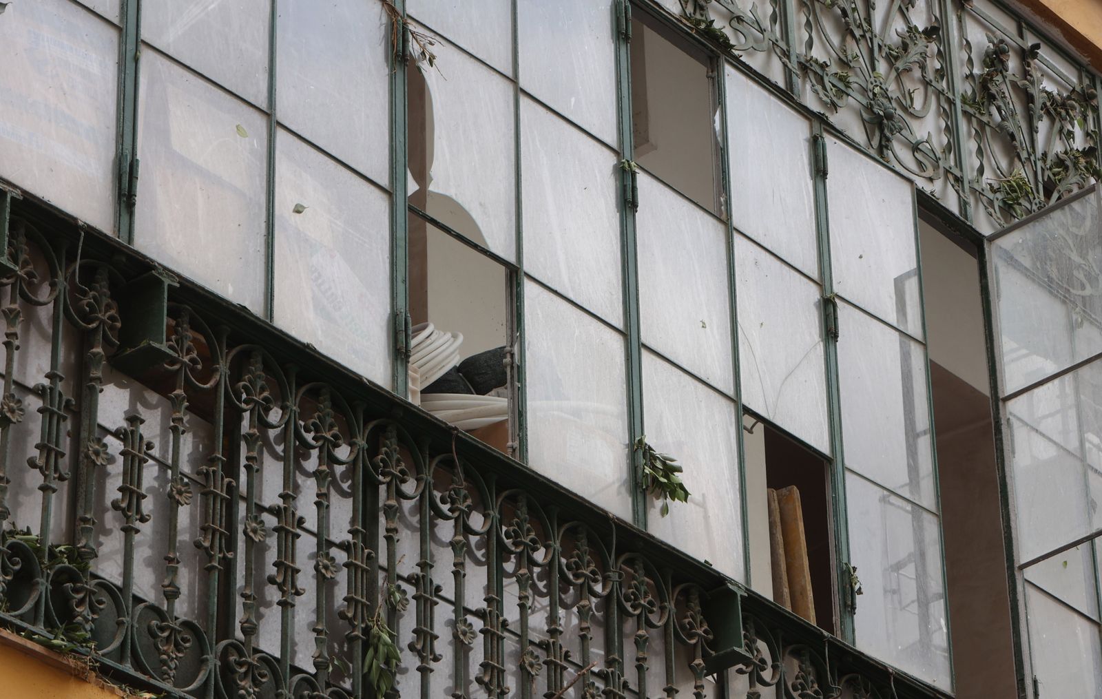 Los desperfectos en la Encarnación tras desplomarse parte del ficus.