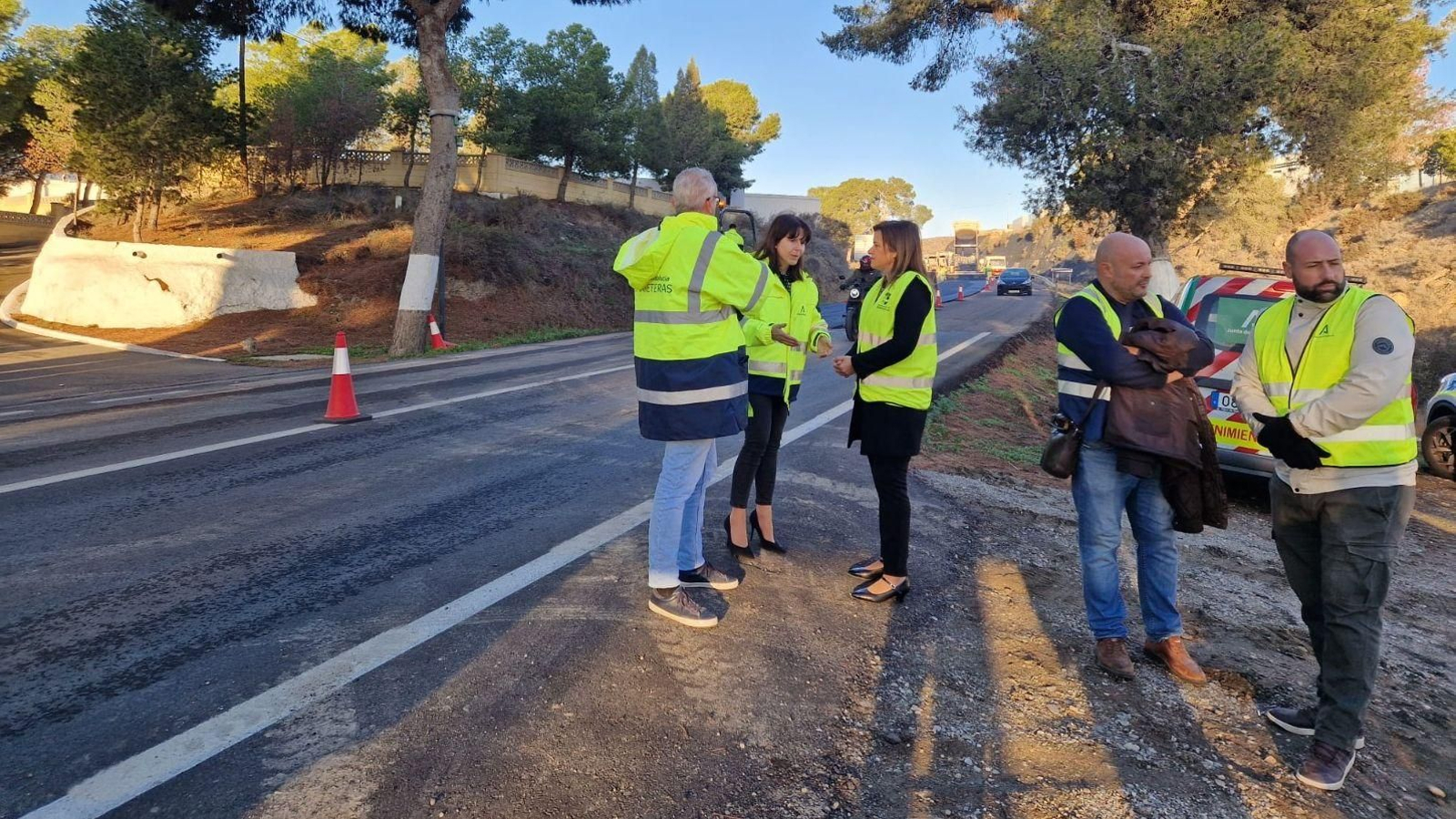Visita a las obras de mejora en la vía.