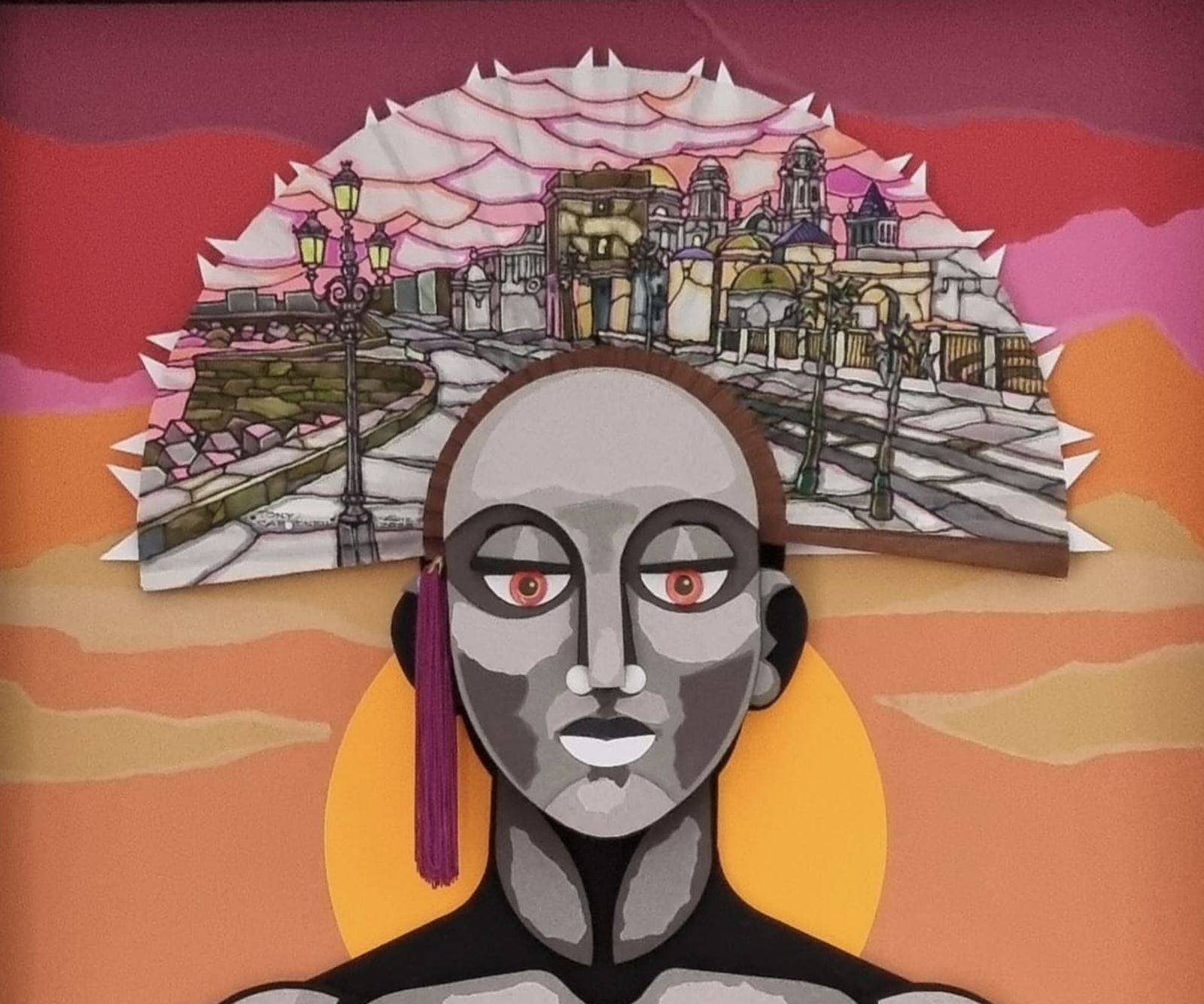 Abanicos de Tony Carbonell en el Bar Nono