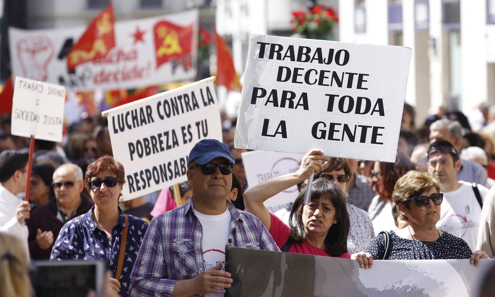 Las mejores fotografías de la manifestación del 1 de mayo en Málaga