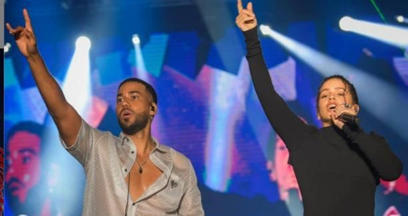 Rosalía junto a Romeo Santos