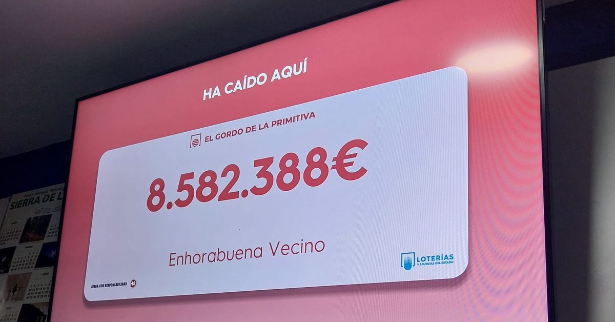 Un acertante en Cádiz del Gordo de la Primitiva gana más de 8,5 millones de euros