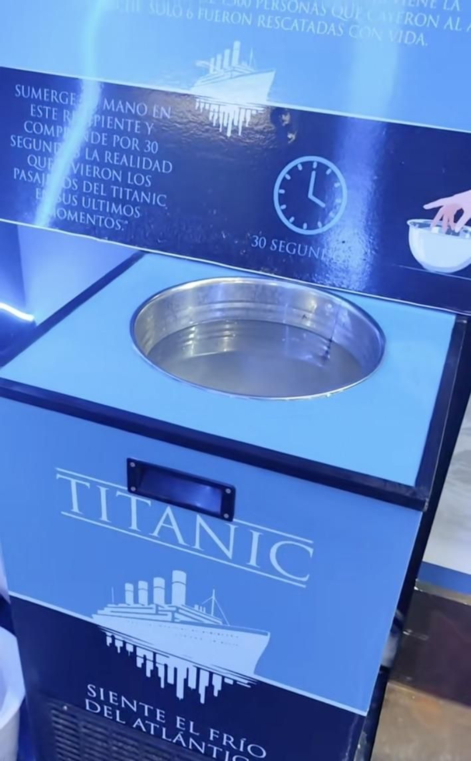 En esta exposición podrás comprobar la temperatura "congelada" que tuvieron que enfrentar los pasajeros del Titanic
