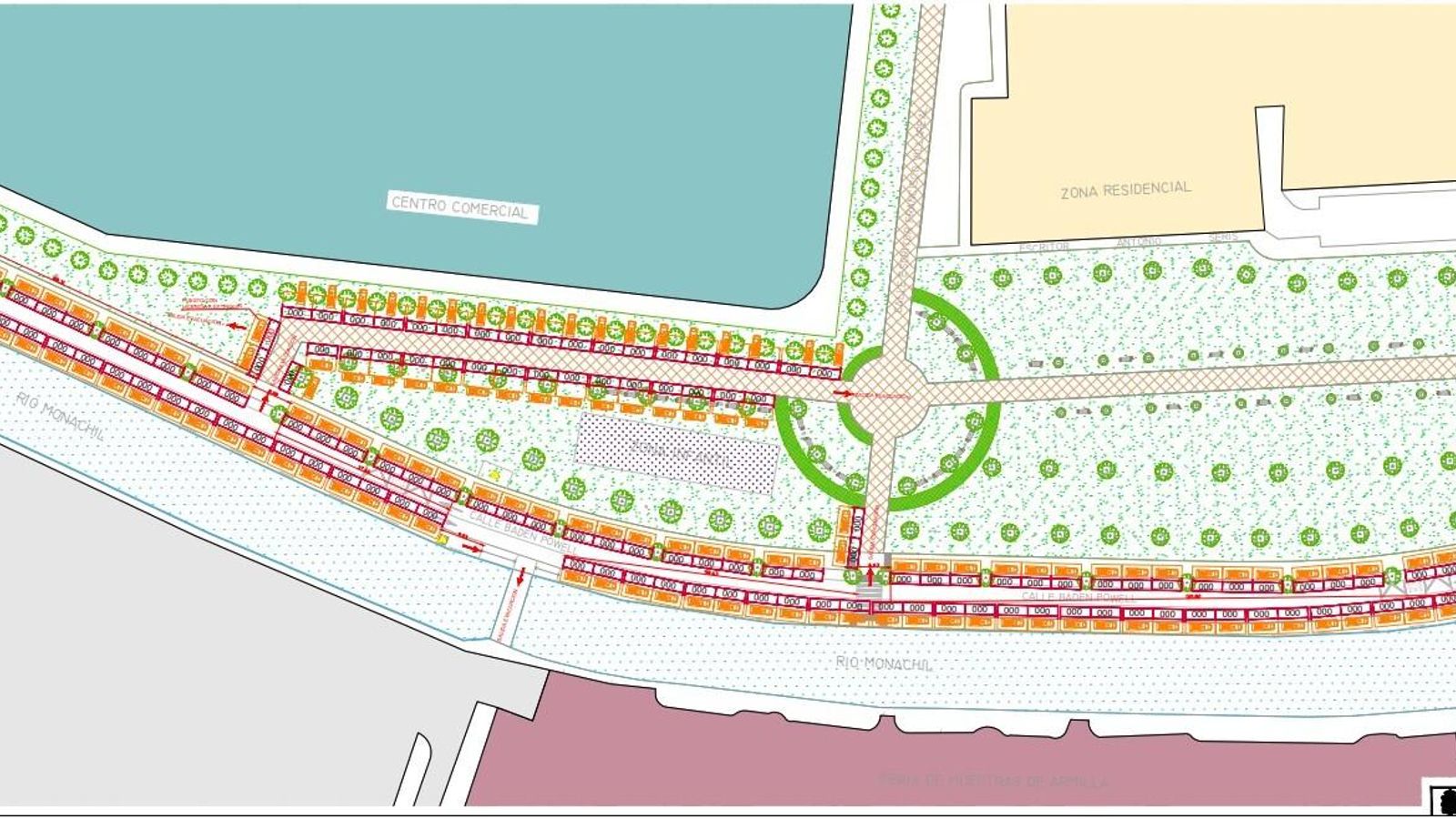 Infografía con la distribución de los puestos en la nueva ubicación.
