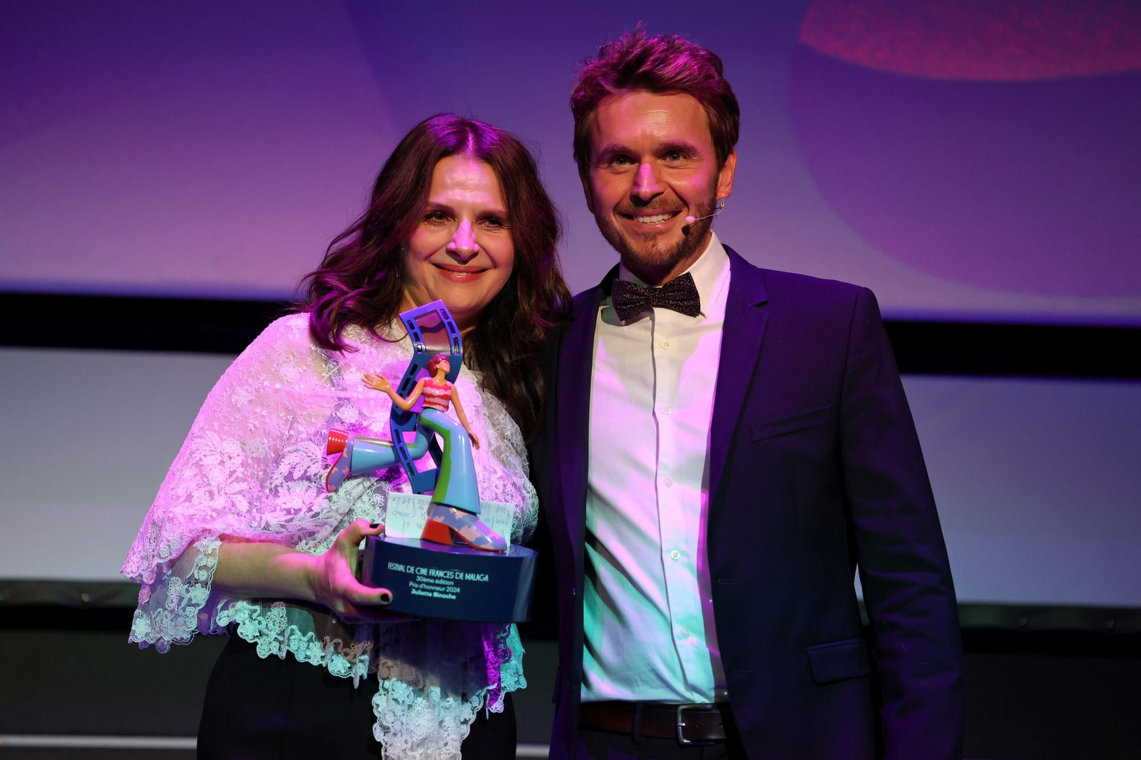 Juliette Binoche recibe en Málaga el Primer Premio Honorífico del Festival de Cine Francés