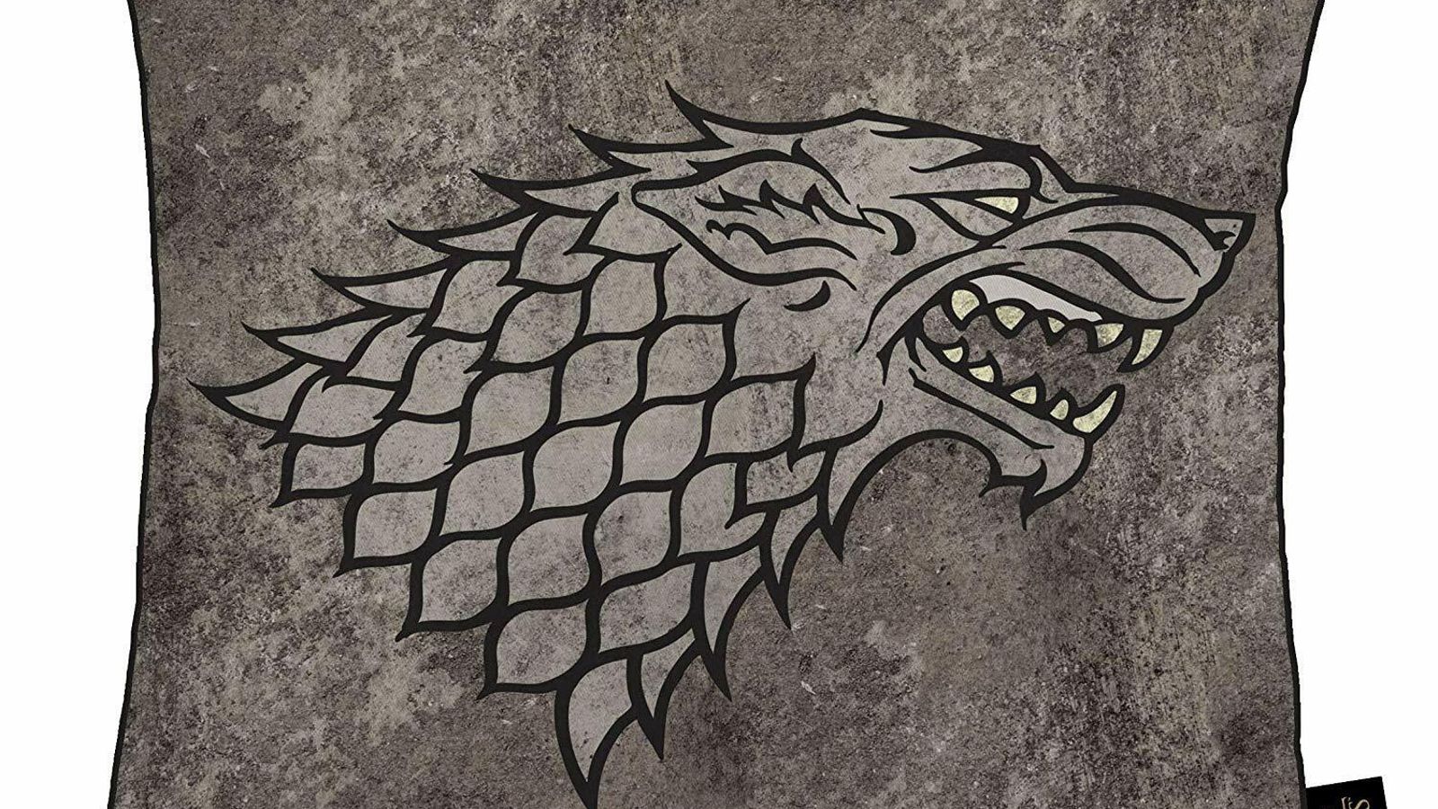 Cojín con el escudo de la casa Stark.