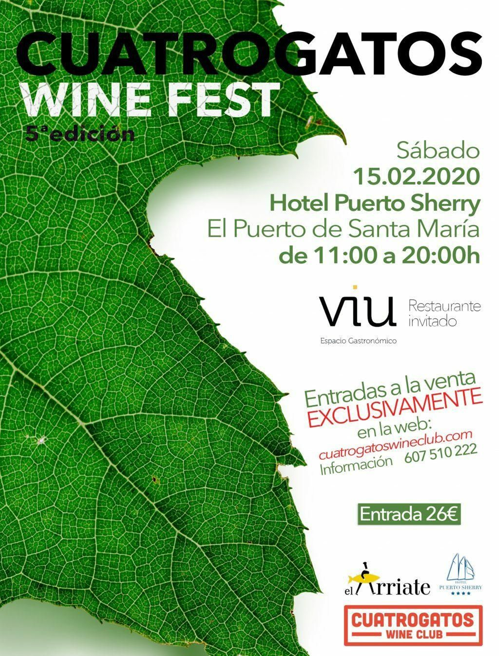 El festival Cuatrogatos Wine Fest  se celebra el sábado en Puerto Sherry