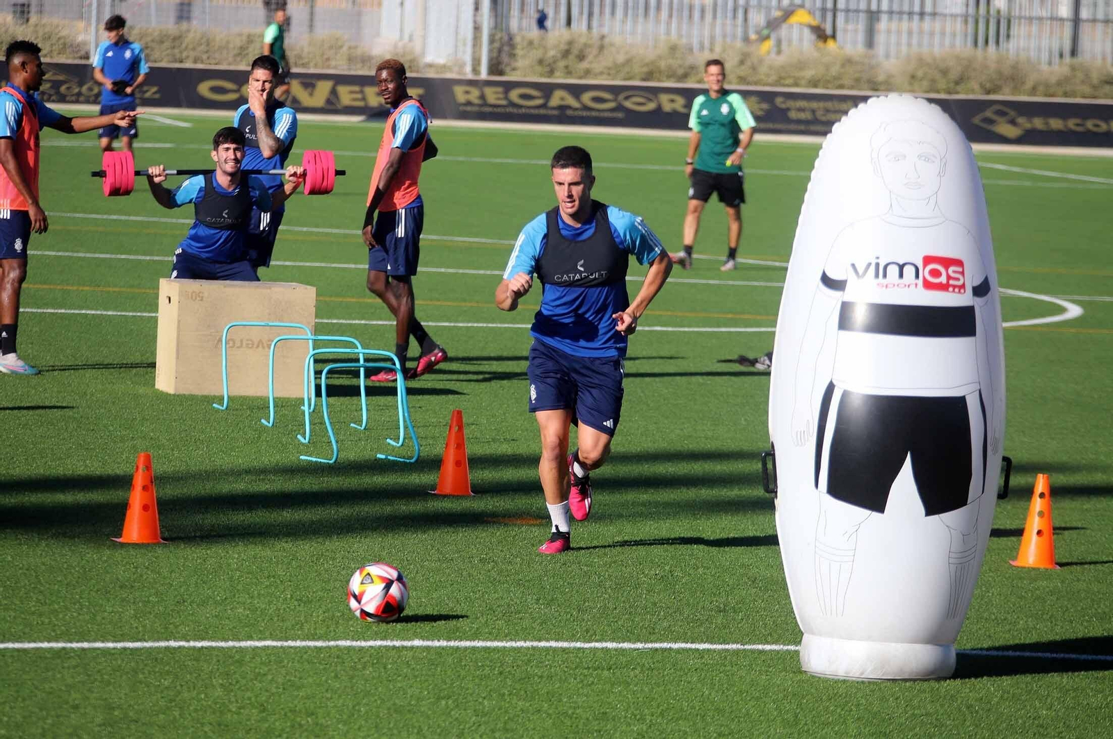 Imágenes del entrenamiento del Recre